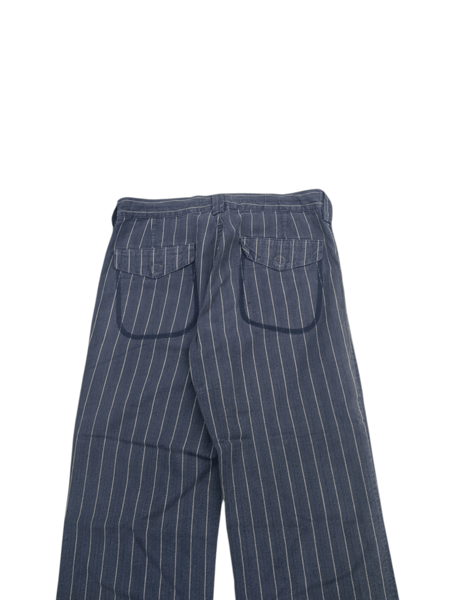 Japanese Brand Domingo Co Ltd Hickory Stripes Fatigue Relaxed Pants Size US 30 / EU 46 - 7 Thumbnail