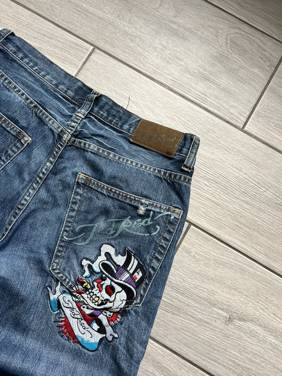 Ed Hardy Vintage Style Ed Hardy Jeans Pants Y2K Avangarde Size US 34 / EU 50 - 5 Thumbnail