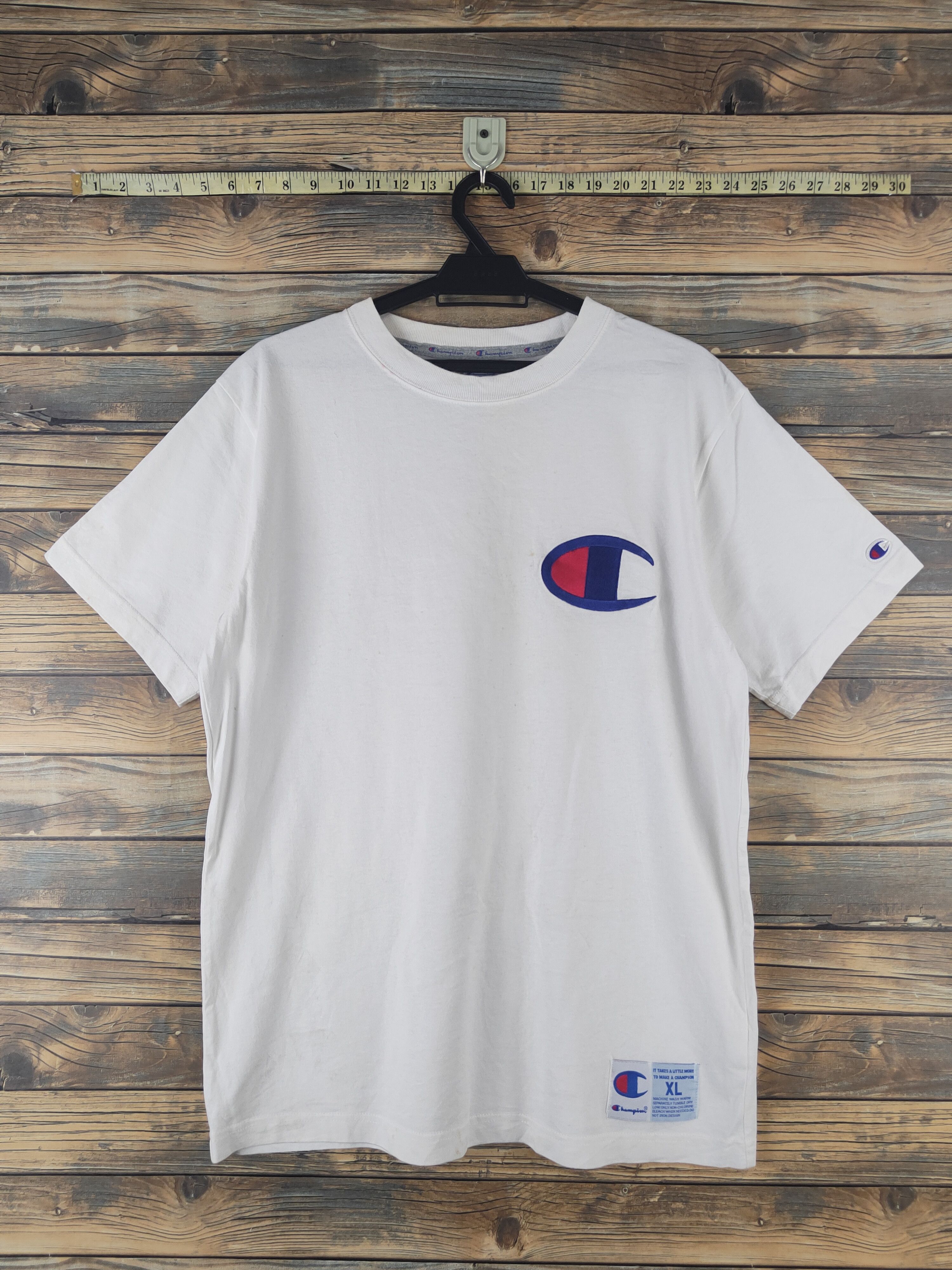 Champion DL Champion White Short Sleeve T-shirt #2749 Size US XL / EU 56 / 4 - 1 Thumbnail