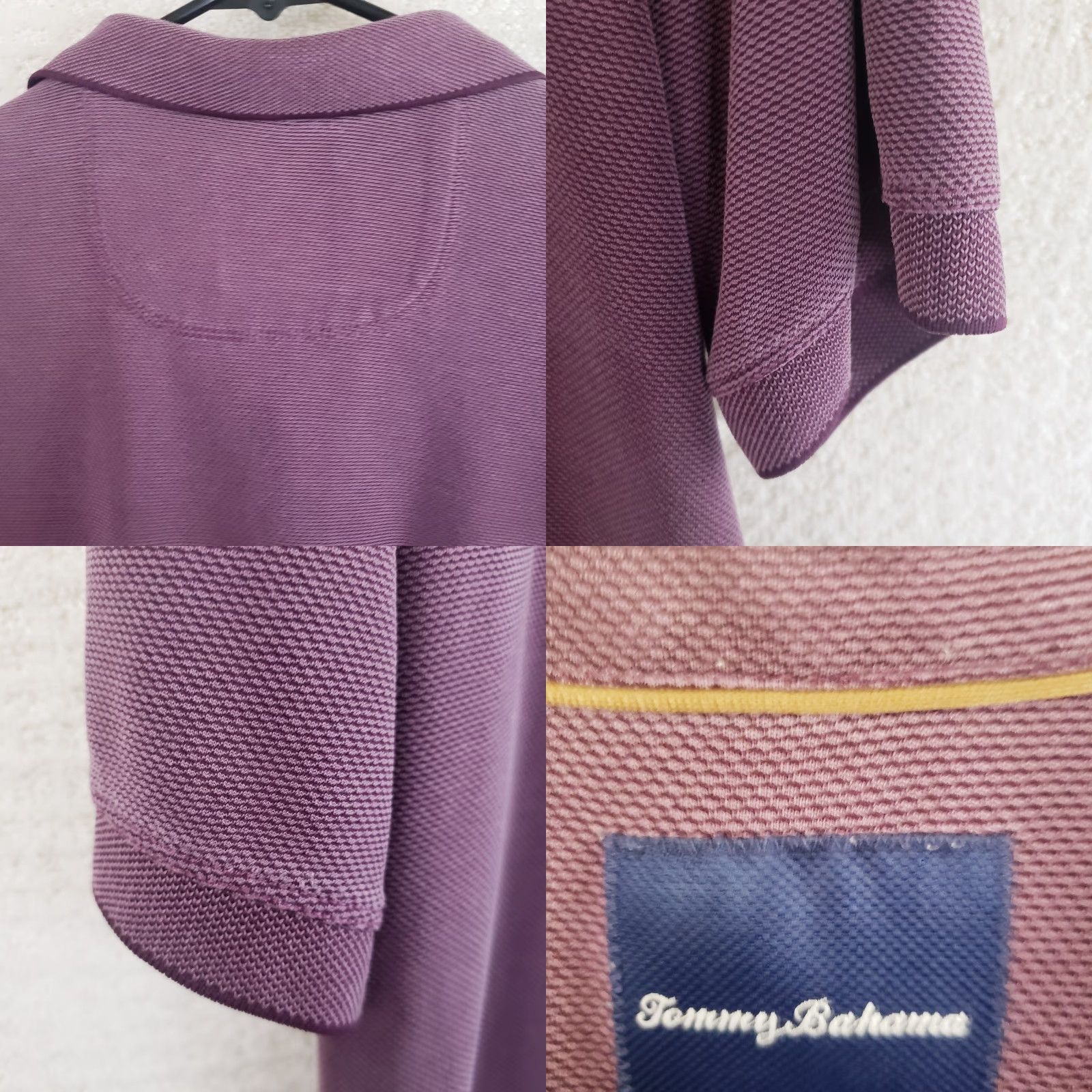 Tommy Bahama Tommy Bahama Polo Shirt Men's XL Purple Short Sleeve Solid Knit Modal Polyester Golf Casual Beach Classic Coastals Mens Size US XL / EU 56 / 4 - 9 Thumbnail