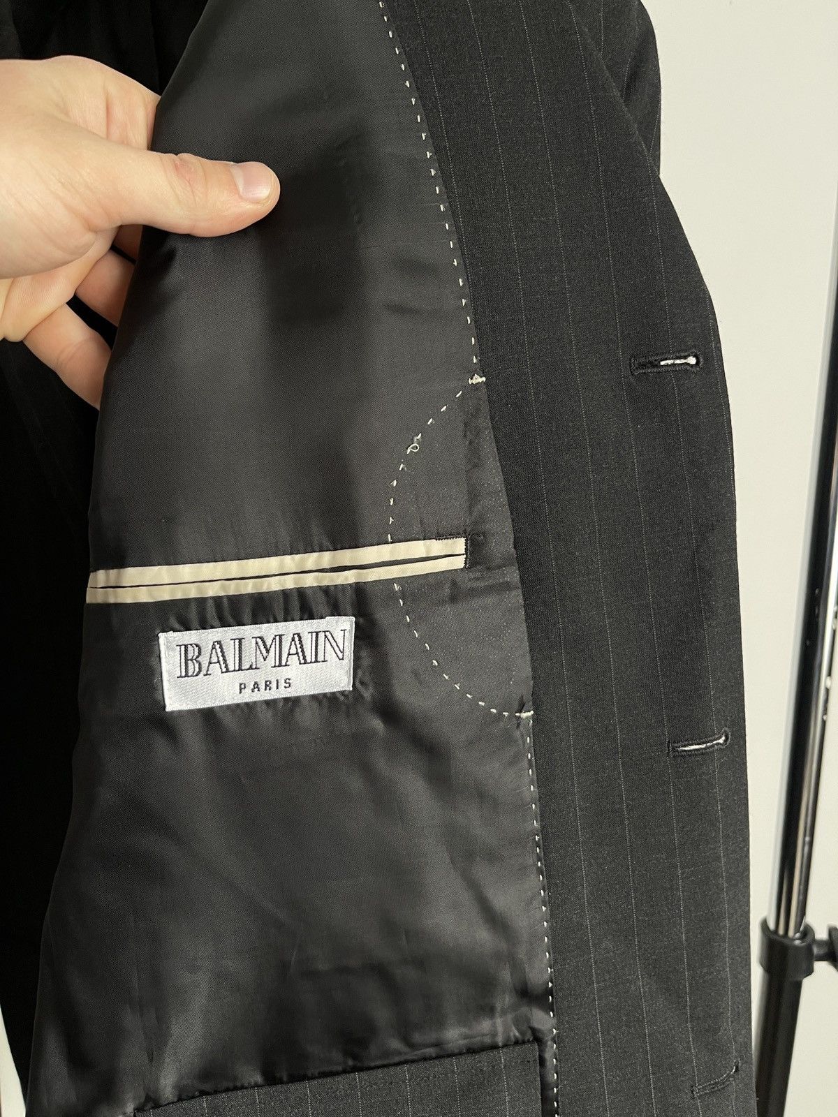 Balmain 🔥Balmain Blazer Classic Jacket Black Vintage luxury premium Size 44R - 6 Thumbnail