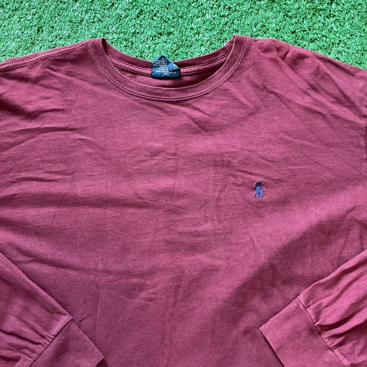 Polo Ralph Lauren Vintage 90s Burgundy Polo Ralph Lauren Long Sleeve Shirt L Size US L / EU 52-54 / 3 - 2 Thumbnail