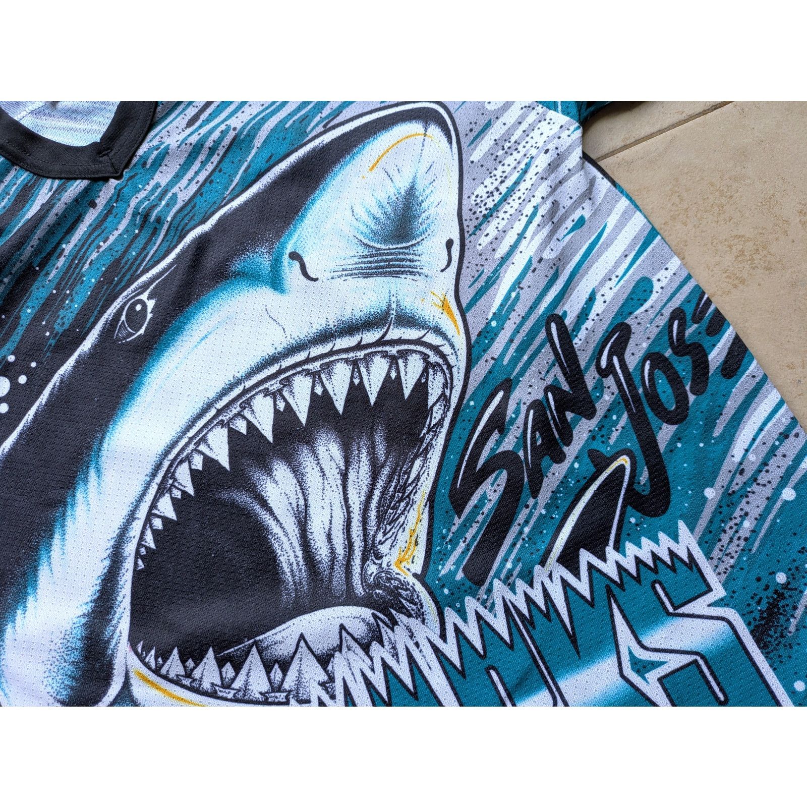 NHL × Starter San Jose Sharks 90s CCM Graphic AOP jersey teal NHL vintage Size US S / EU 44-46 / 1 - 3 Thumbnail