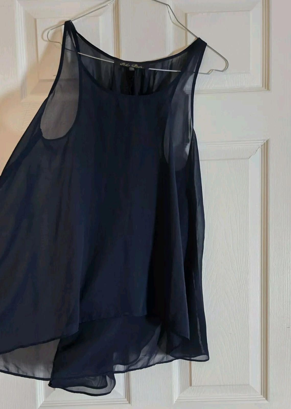 Other Blue Rain Womens Sleeveless Sheer Blouse Tank Top Size Mediu Size M / US 6-8 / IT 42-44 - 2 Thumbnail