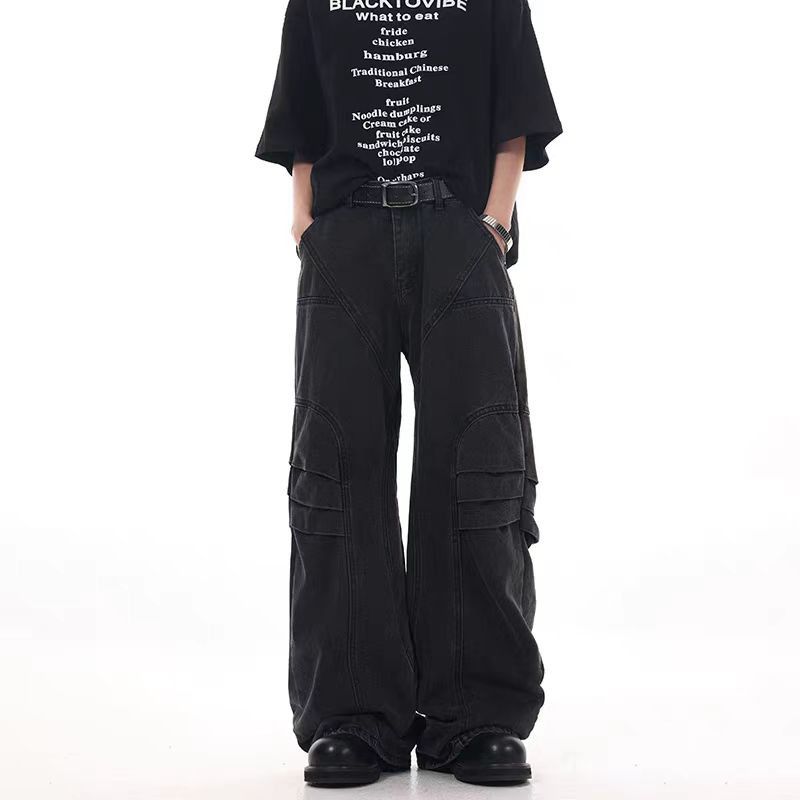 Japanese Brand × Jean Street wash baggy straight leg casual jeans Size US 28 / EU 44 - 6 Thumbnail