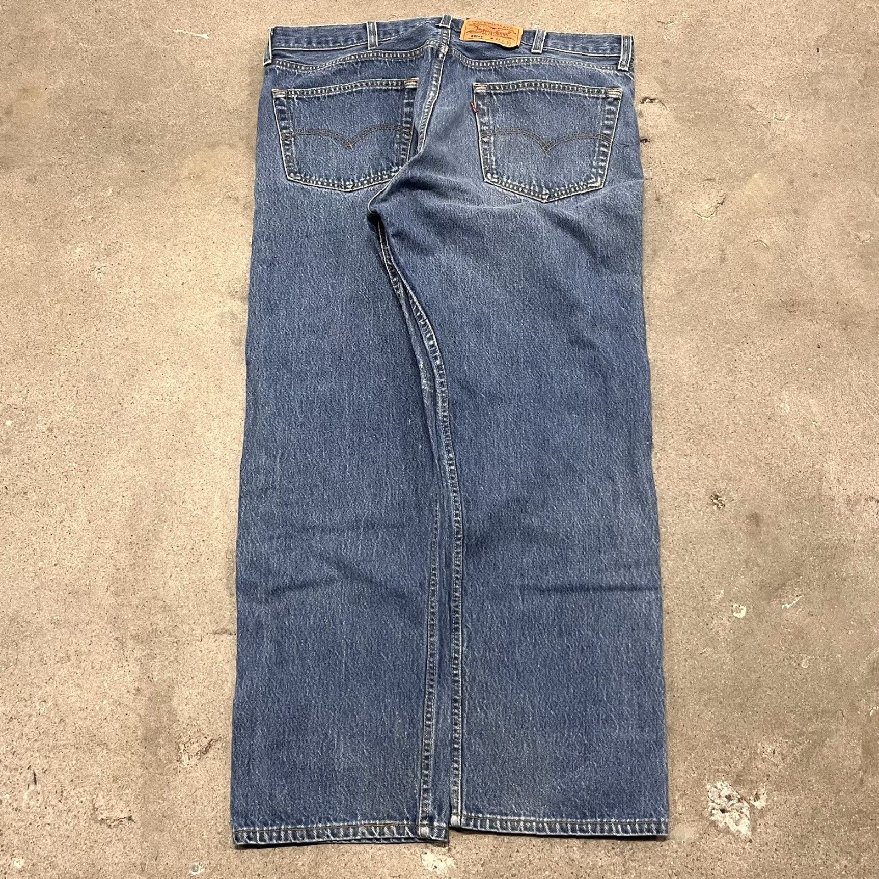 VTG Levi's 501 Jeans Mens 38x32 USA Made 90s Denim Distressed Blue Regular Straight Button Fly Pockets 5-Pocket Design Vintage Clothing Men's