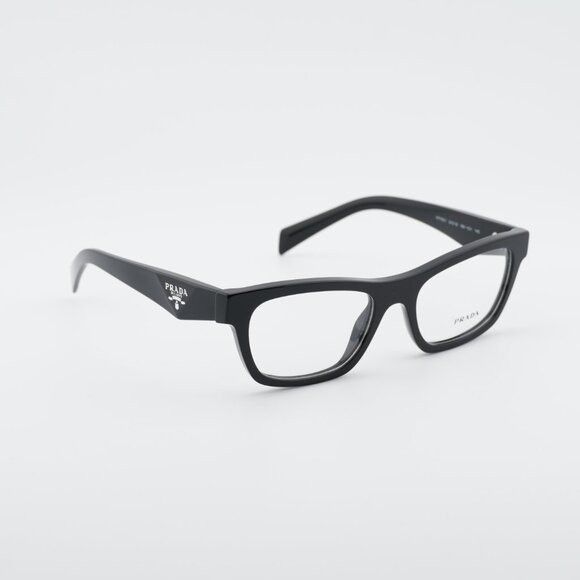 Prada Prada PRB01V 16K1O1 Eyeglasses Shiny Black 54mm Cat Eye Size ONE SIZE - 4 Thumbnail