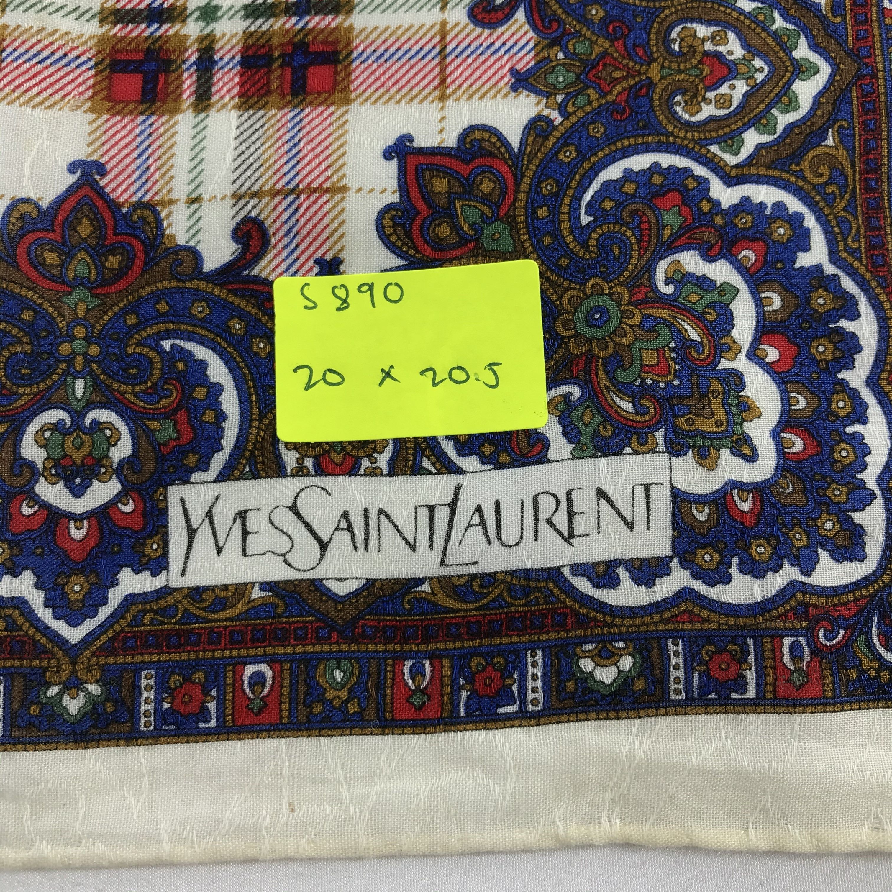 Vintage × Yves Saint Laurent Yves Saint Laurent Bandana / Handkerchief /Neckerchief -S890 Size ONE SIZE - 5 Thumbnail