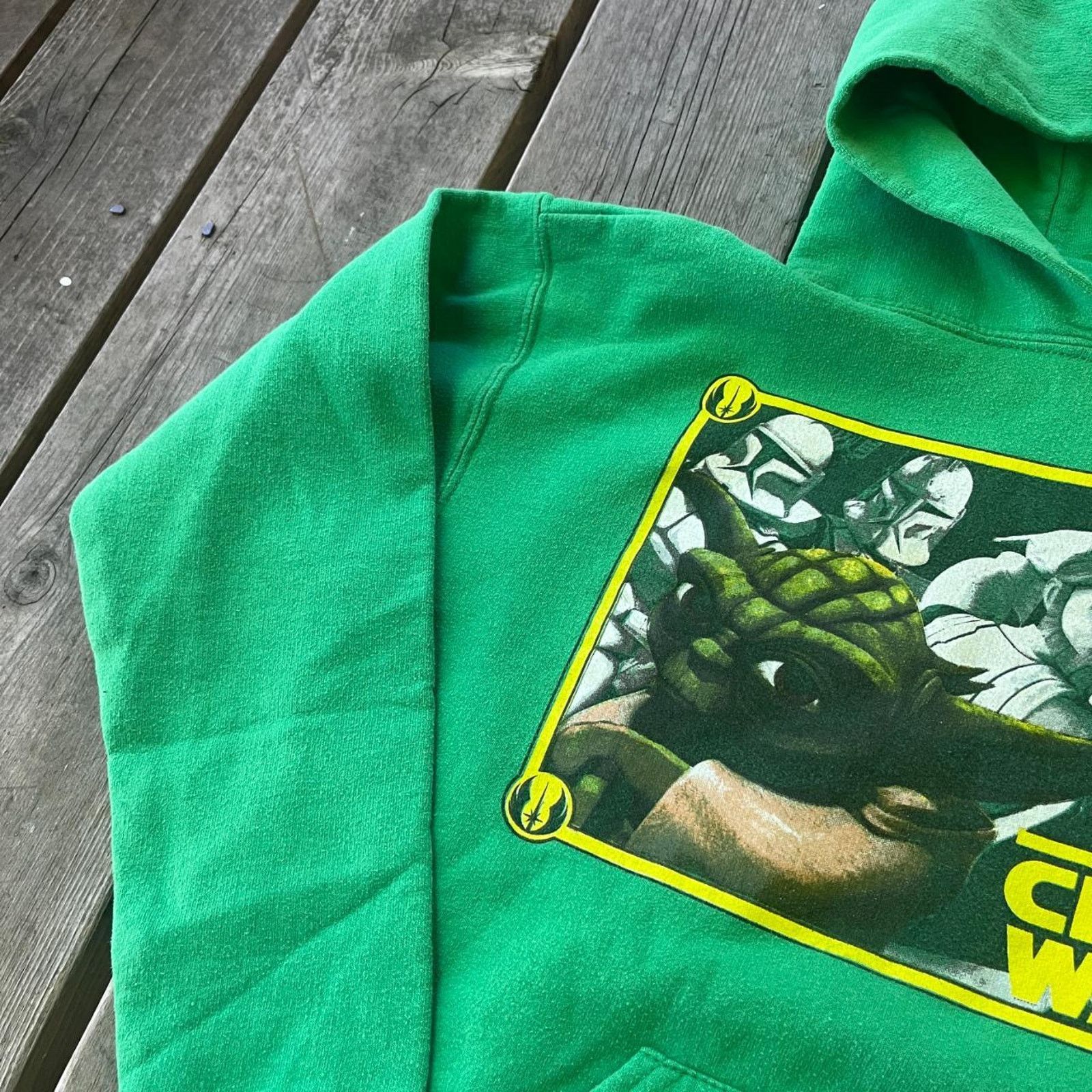 Star Wars Vintage Star Wars The Clone Wars Green Youth Large Hoodie Size US L / EU 52-54 / 3 - 3 Thumbnail