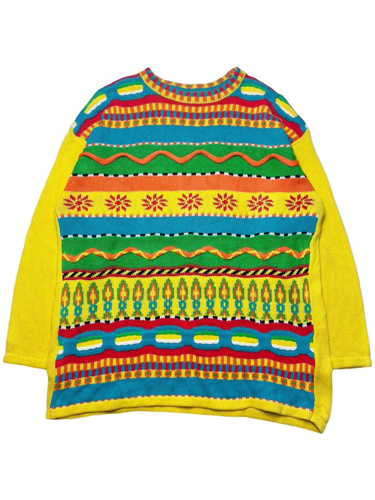 Hysteric Glamour FW/93 Benetton - Tribal Etnic 3D Knitted Longsleeve Size US M / EU 48-50 / 2 - 1 Thumbnail