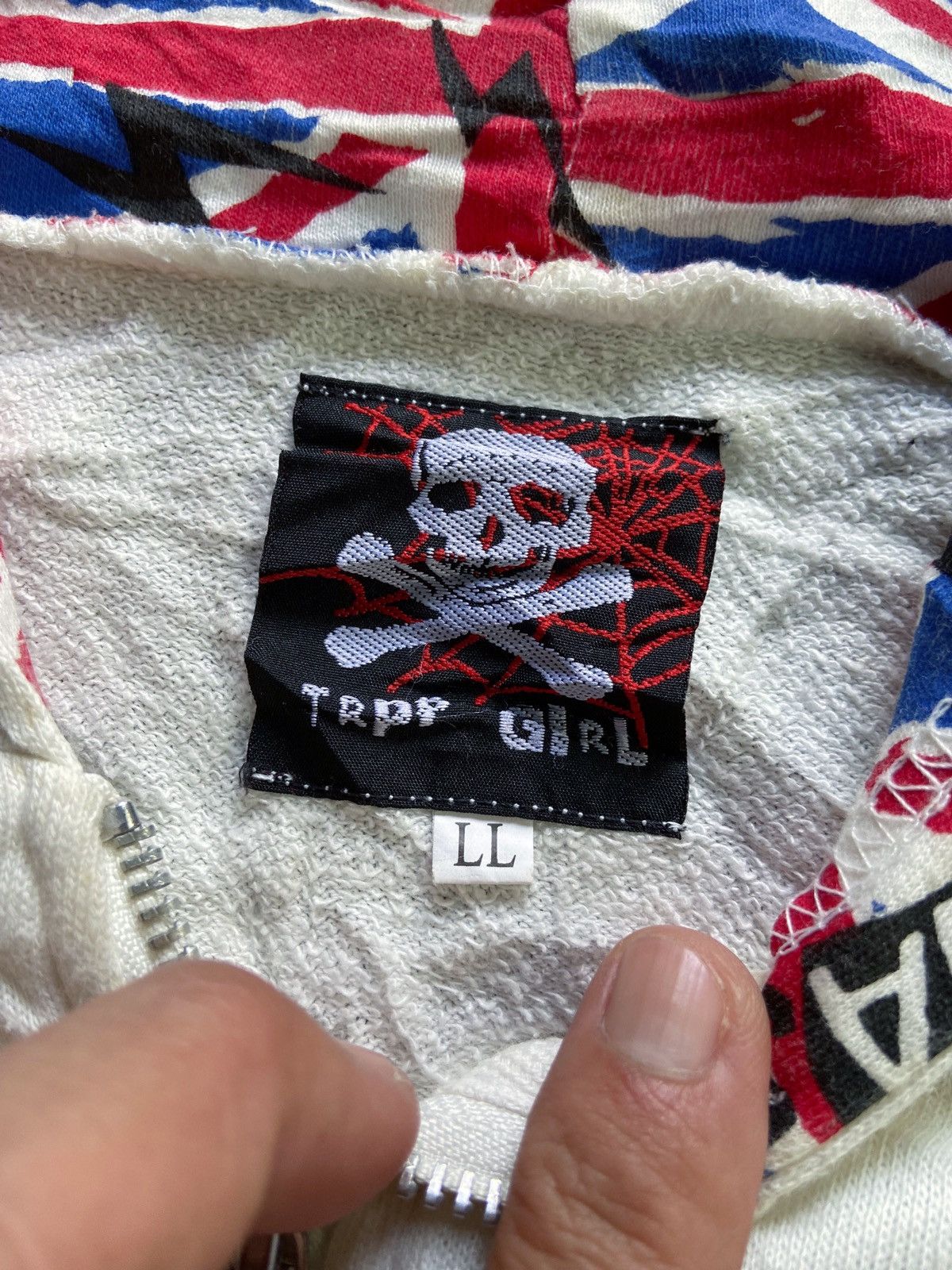 Japanese Brand TRPP GIRL PUNK GIRL ZIP HOODIE Size US L / EU 52-54 / 3 - 12 Thumbnail
