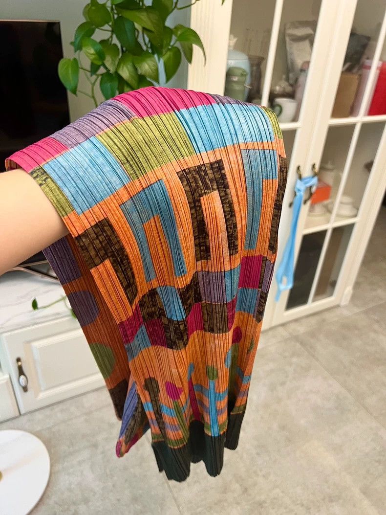 Issey Miyake Issey Miyake size:4 Orange patterned trousers Size 42" / US 20 - 6 Thumbnail
