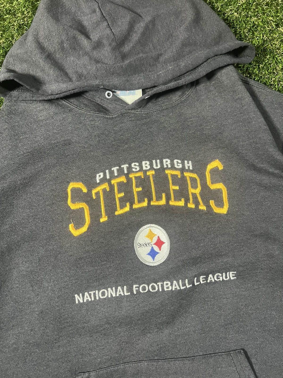 NFL Vintage 90s Faded Pittsburg Steelers NFL Hoodie Sweatshirt Size US M / EU 48-50 / 2 - 2 Thumbnail