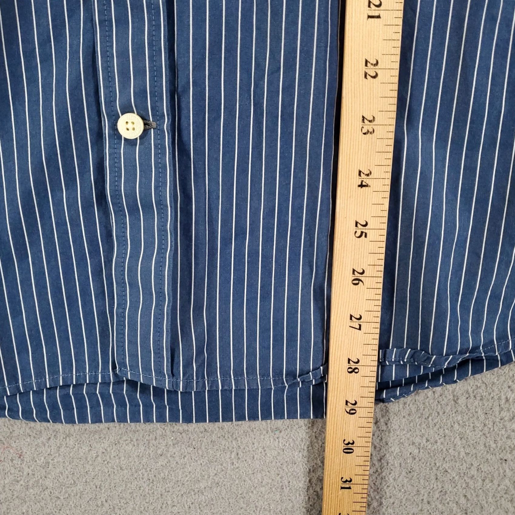 Abercrombie & Fitch Abercrombie & Fitch Button-Up Shirt Mens XL Blue Striped 90s Preppy Button-Down Collared Long Sleeve 100% Cotton Size US XL / EU 56 / 4 - 2 Thumbnail