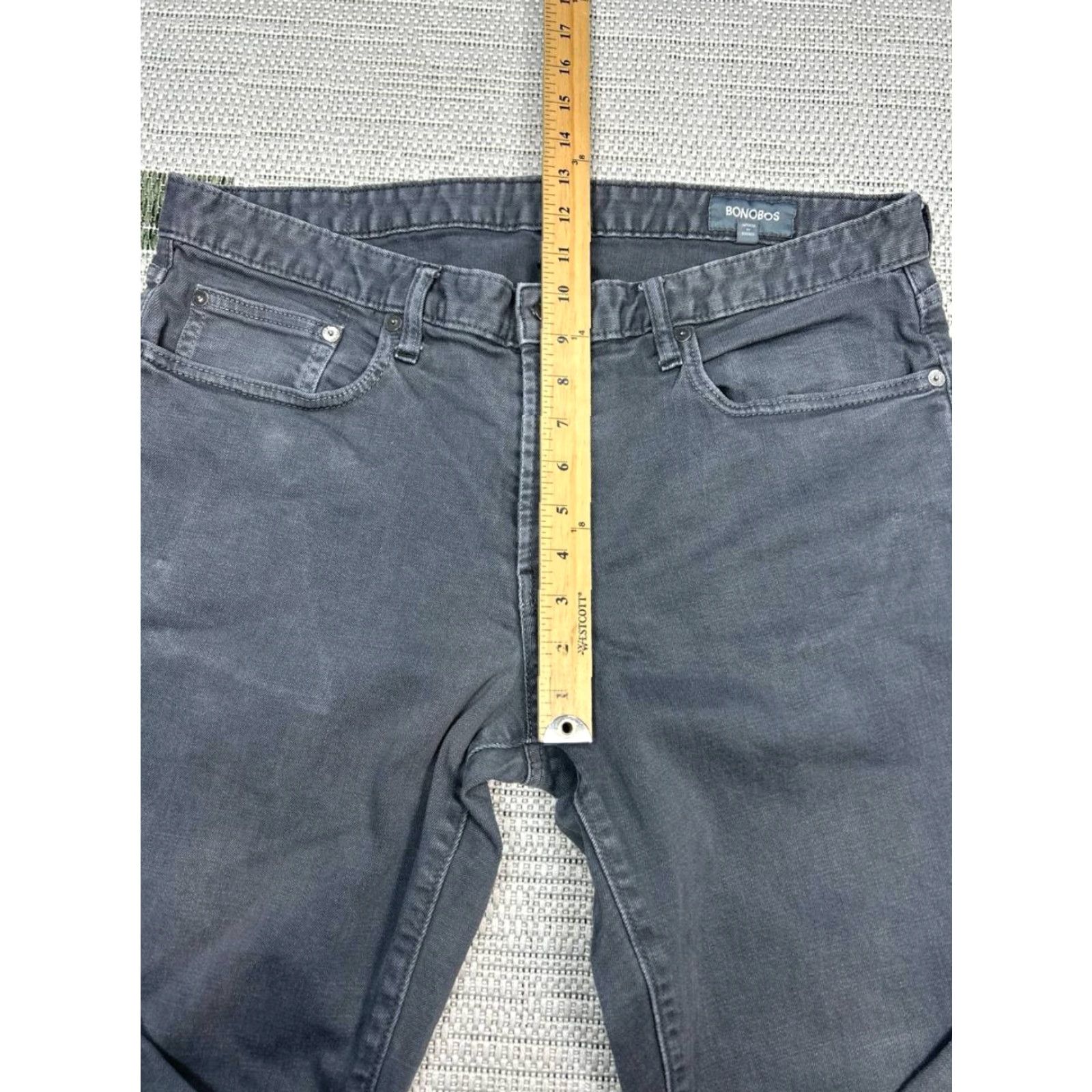 Bonobos Bonobos Jeans Mens 36 Gray Denim Slim Fit Logo Cotton Stretch Mid Rise 36x30 Size US 36 / EU 52 - 5 Thumbnail