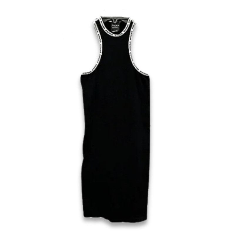 Other Iets Frans Bodycon Dress Logo Tape Accents Mini Black S NWOT Size S / US 4 / IT 40 - 2 Thumbnail