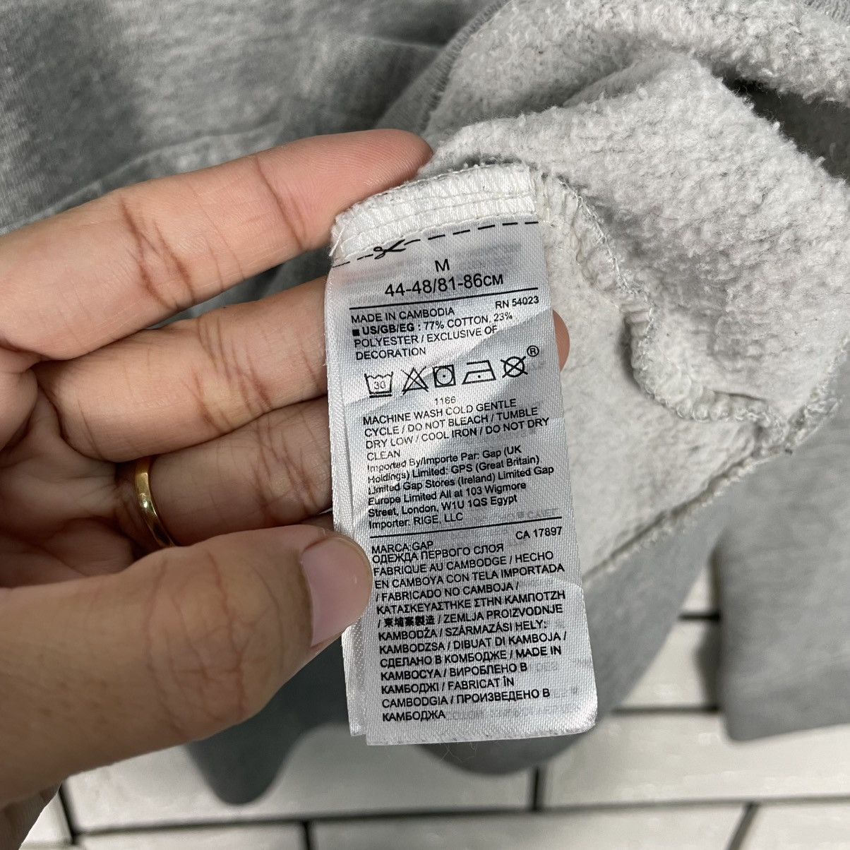 Gap Gap Big Logo Pullover Gray Hoodie Size US M / EU 48-50 / 2 - 15 Thumbnail