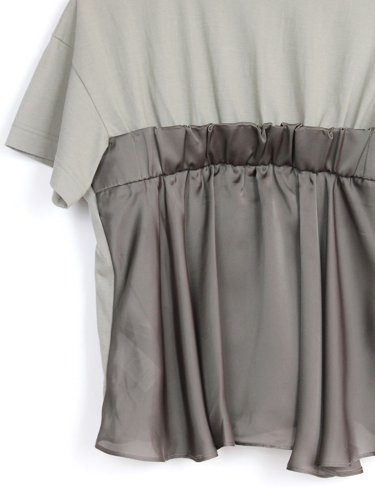Sacai Sacai Ss’23 Women’s Paneled Cotton T-shirt Size S / US 4 / IT 40 - 2 Thumbnail