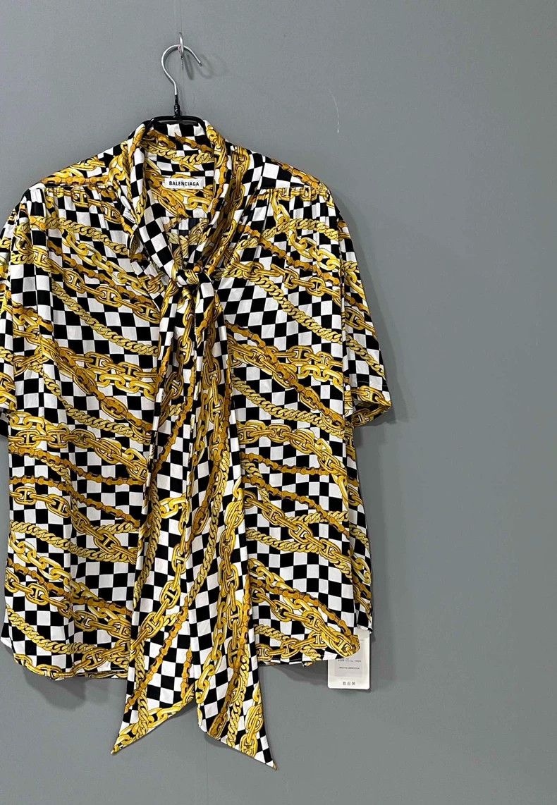 Balenciaga Balenciaga size 34 Chain silk ribbon shirt Size XS / US 0-2 / IT 36-38 - 2 Thumbnail