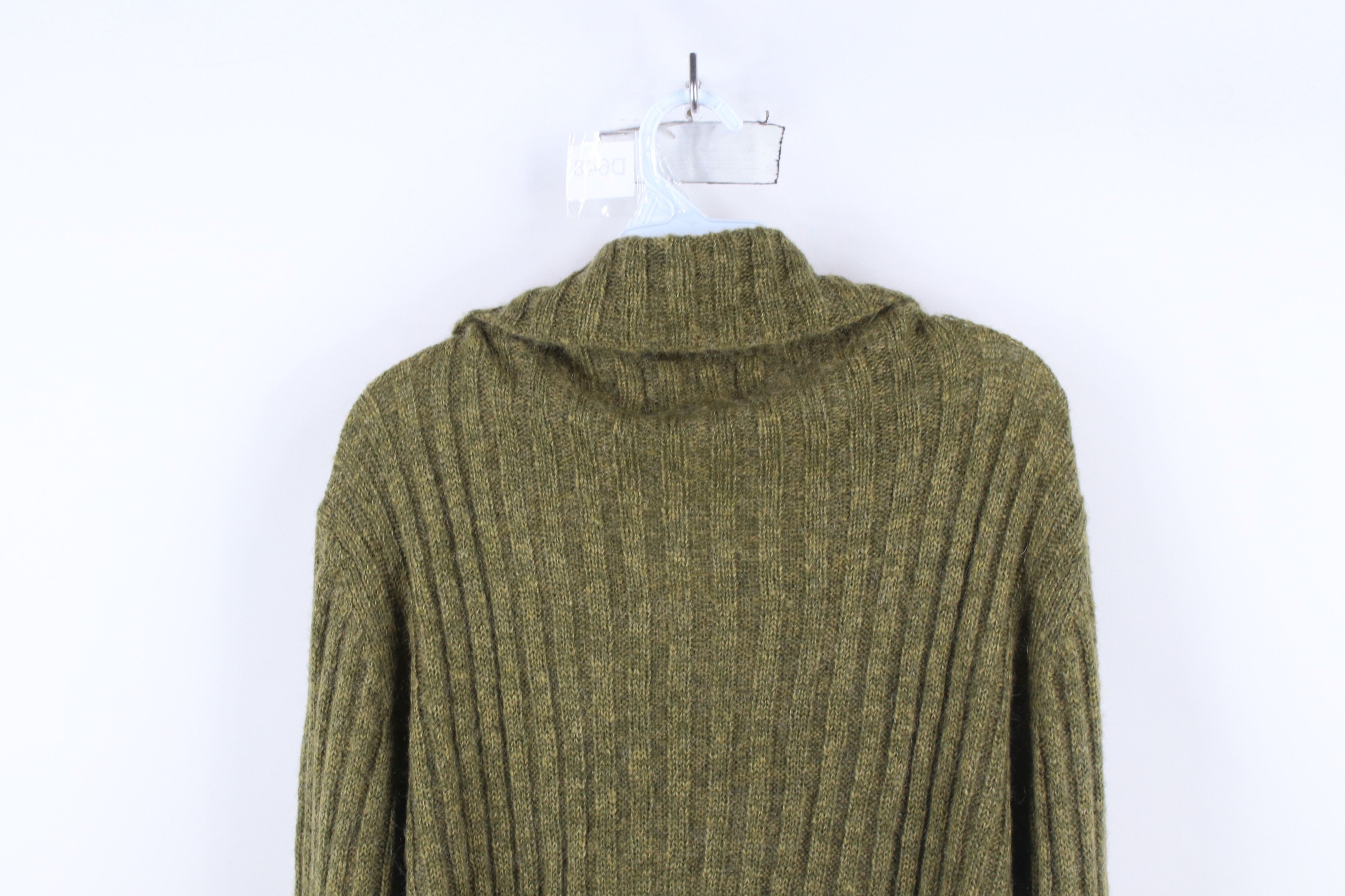 Vintage Vintage 90s Streetwear Wool Cable Knit Cardigan Sweater Size M / US 6-8 / IT 42-44 - 8 Thumbnail