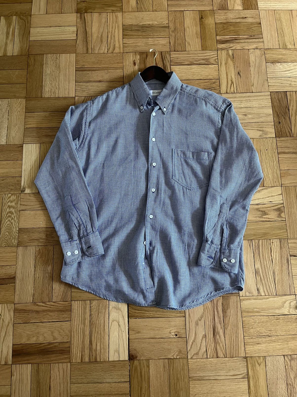 Yves Saint Laurent YSL Houndstooth button up medium Size US M / EU 48-50 / 2 - 1 Thumbnail