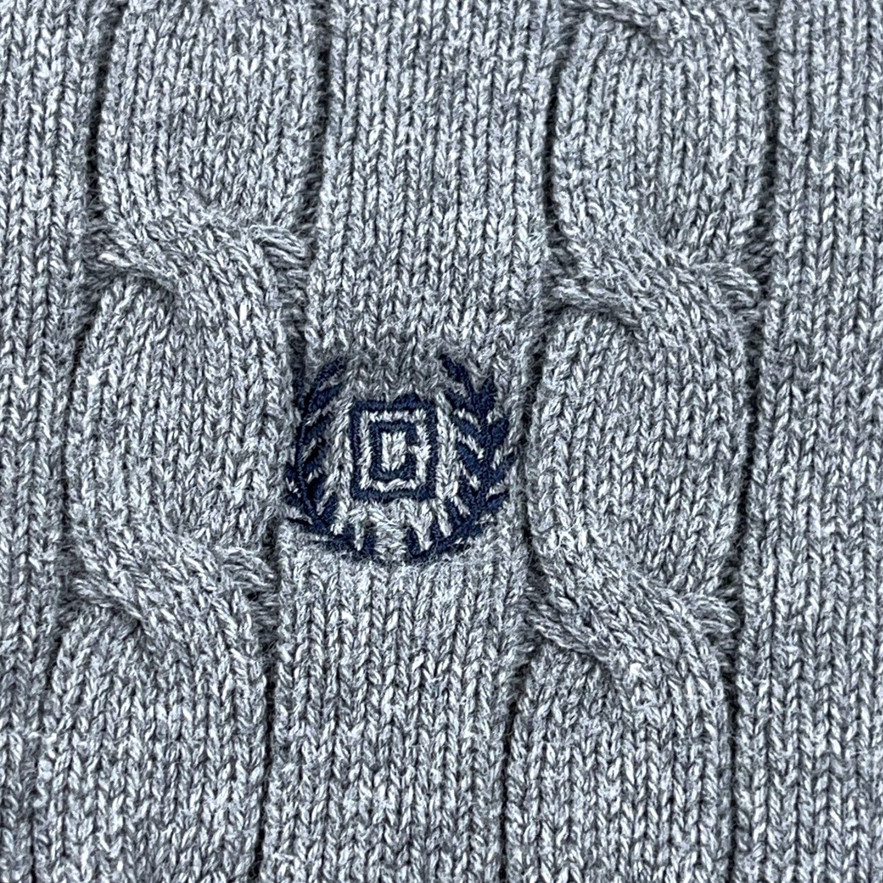Chaps Chaps Sweater Men XL Gray Cable-Knit Crew Neck Pullover Solid Knit Embroidered Logo Regular American Classic Modern Christmas Teacher Nerd Size US XL / EU 56 / 4 - 3 Thumbnail