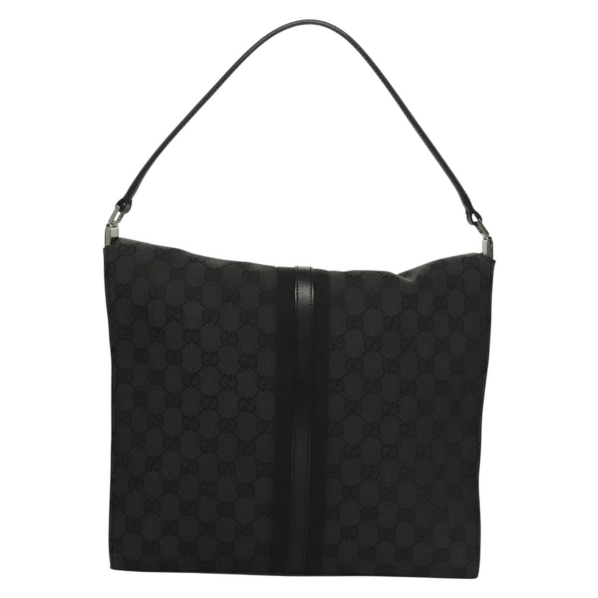Gucci GUCCI GG Canvas Jackie Shoulder Bag Black Silver 001 3355 Size ONE SIZE - 3 Thumbnail