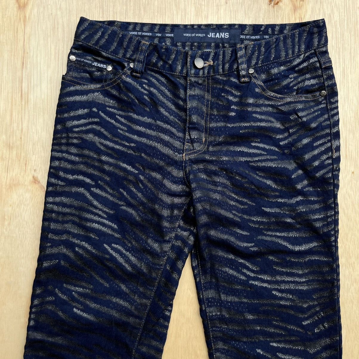 Hysteric Glamour VOICE OF VOICES JEANS ZEBRA CAMO FLARED CUT BRAY Y2K VINTAGE Size 27" / US 4 / IT 40 - 2 Thumbnail