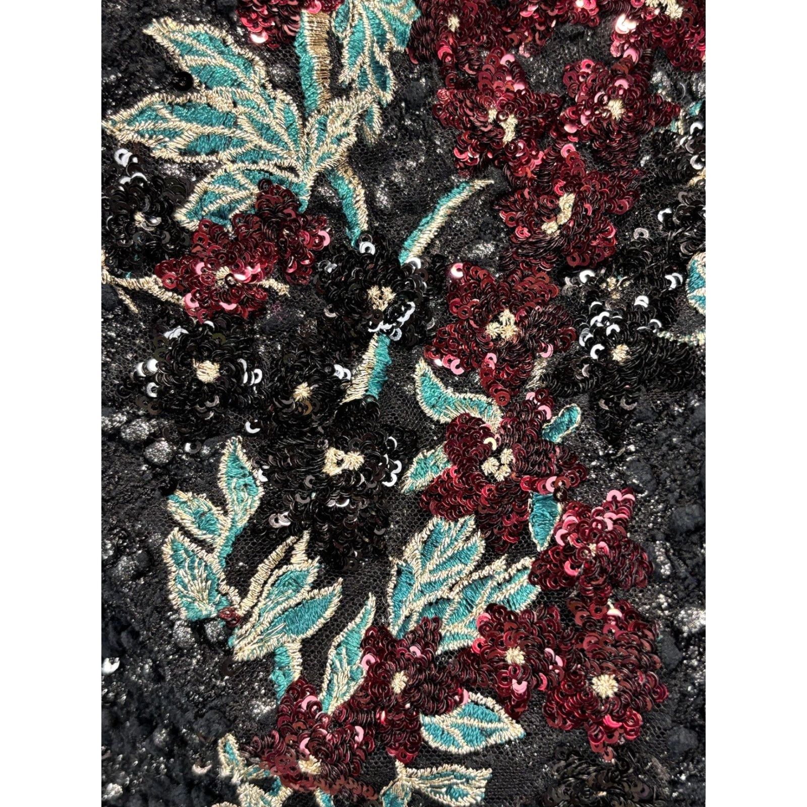 Vintage NEW Jovani 3968 Beaded Floral Off Shoulder Bodycon Cocktail Dress Size 4 Black Womens Size S / US 4 / IT 40 - 4 Thumbnail