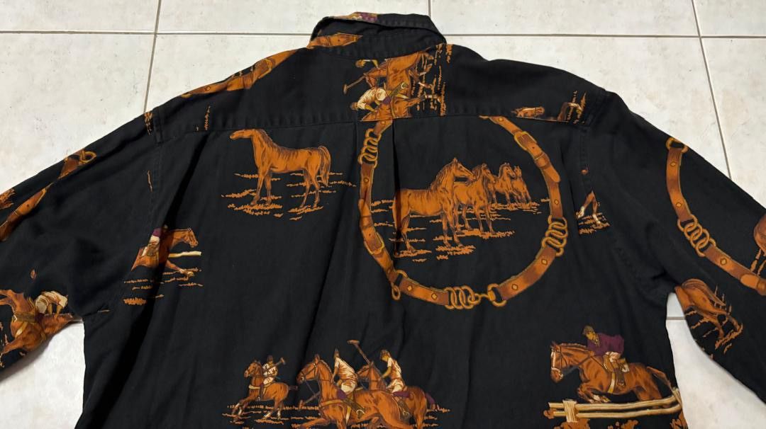 Polo Ralph Lauren Vintage Polo Ralph Lauren Fullprint Button Up Shirt Size US L / EU 52-54 / 3 - 3 Thumbnail