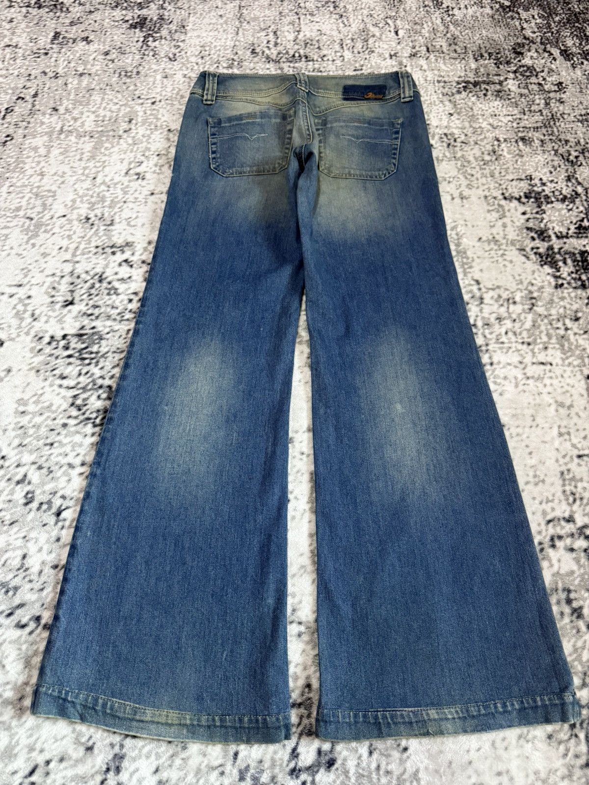 Diesel Vintage Diesel Low Rise Wide Leg Flare Jeans Size US 27 - 2 Thumbnail