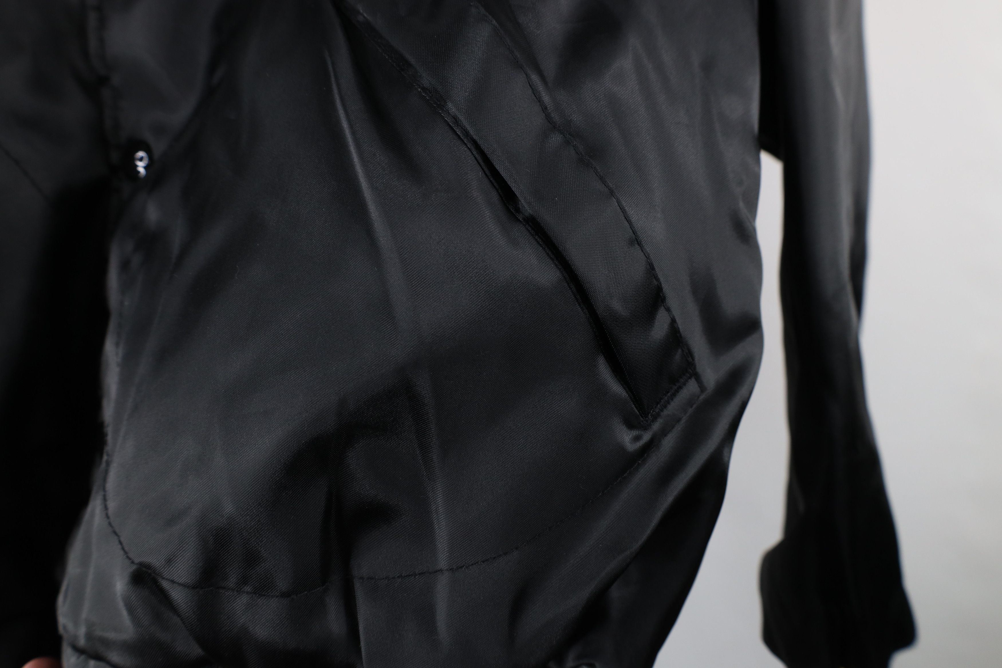 Vintage Vintage 80s 90s Stanley Tools Satin Bomber Jacket Black USA Size US L / EU 52-54 / 3 - 6 Thumbnail