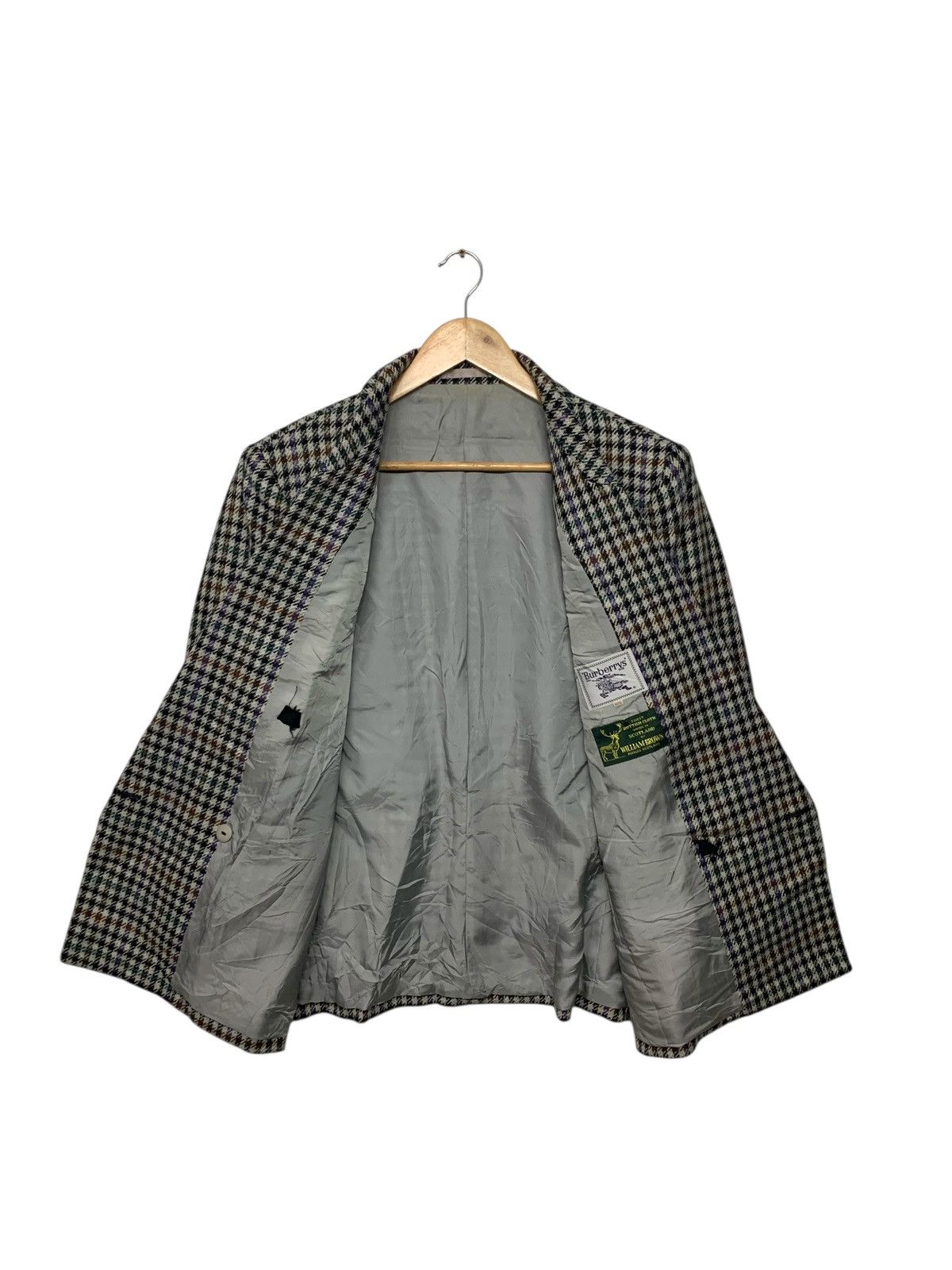 Burberry × Designer × Vintage Rare Vintage Burberry's X William Brown Wool Blazer Size US L / EU 52-54 / 3 - 3 Thumbnail