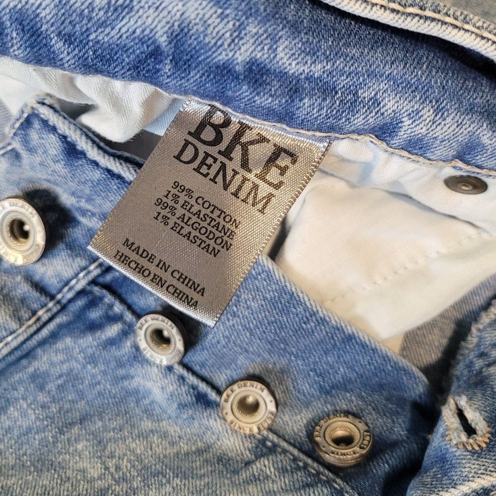 BKE BKE Carter Straight Leg Jeans 34L Distressed Button Fly EUC Size US 36 / EU 52 - 5 Thumbnail