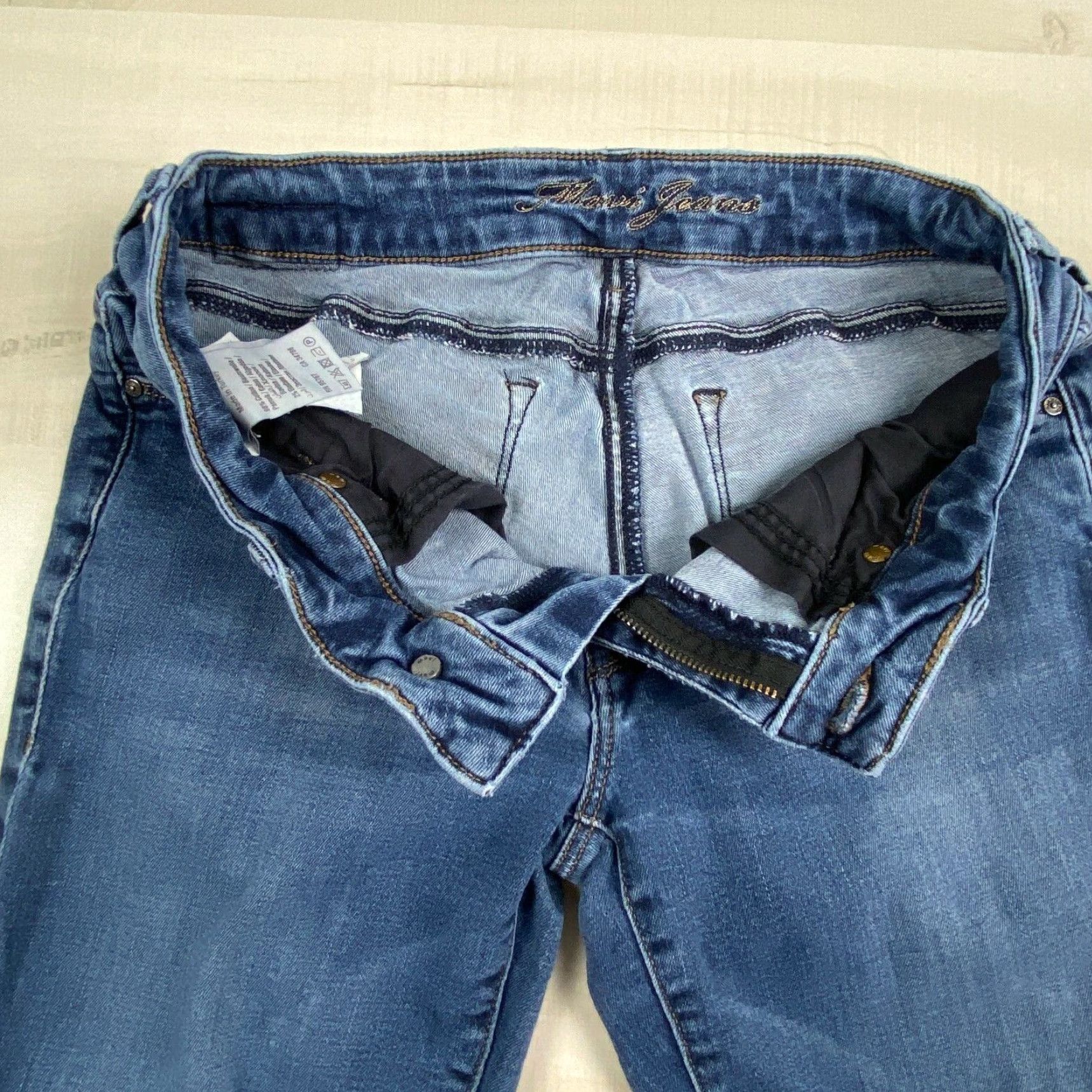Vintage Mavi Jeans Womens Low Rise Skinny Jeans Medium Wash Blue Denim Size 27" / US 4 / IT 40 - 3 Thumbnail