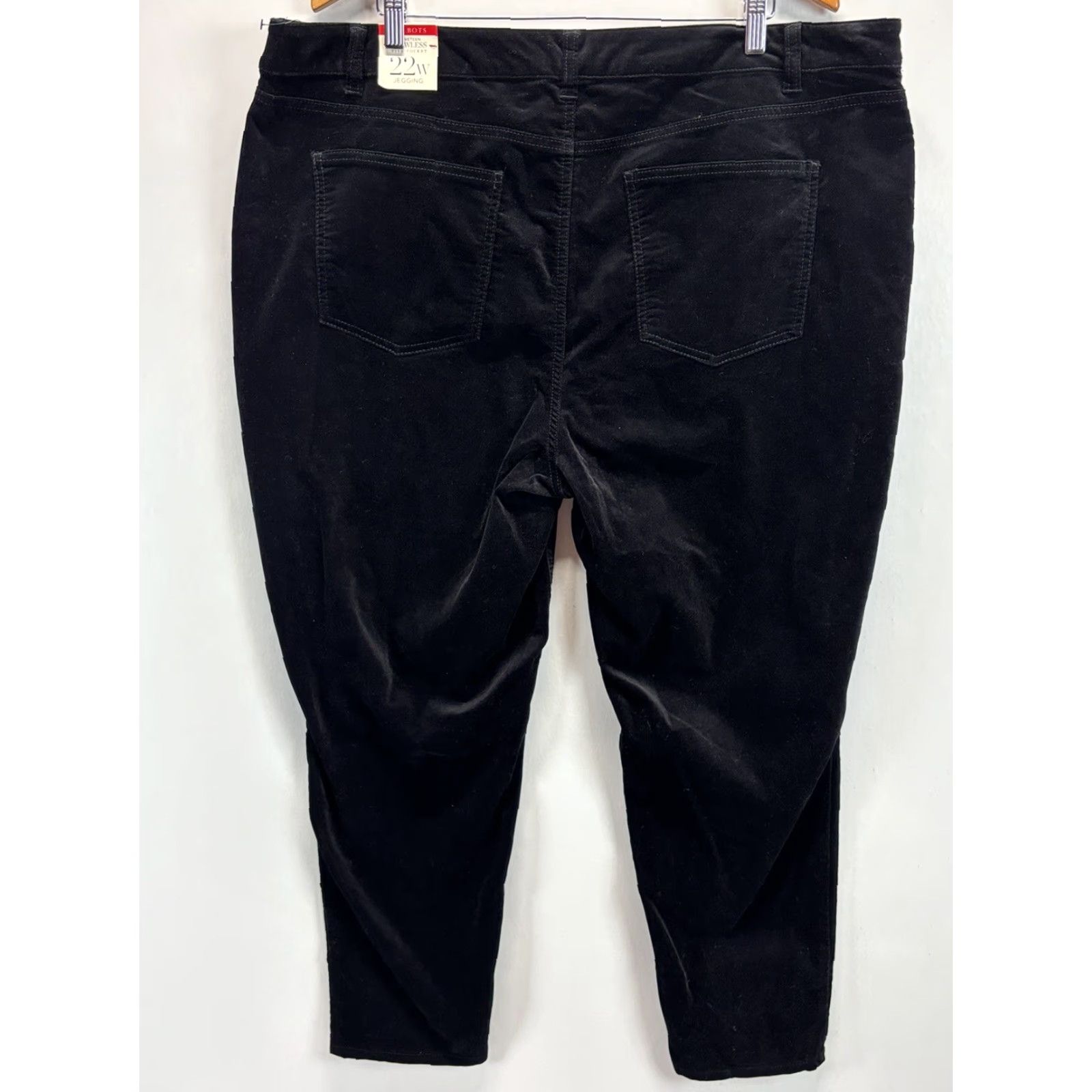 Talbots Talbots Flawless 5 Pocket Velveteen Jegging Pants 22W Plus Black Women Size 40" / US 18 - 3 Thumbnail