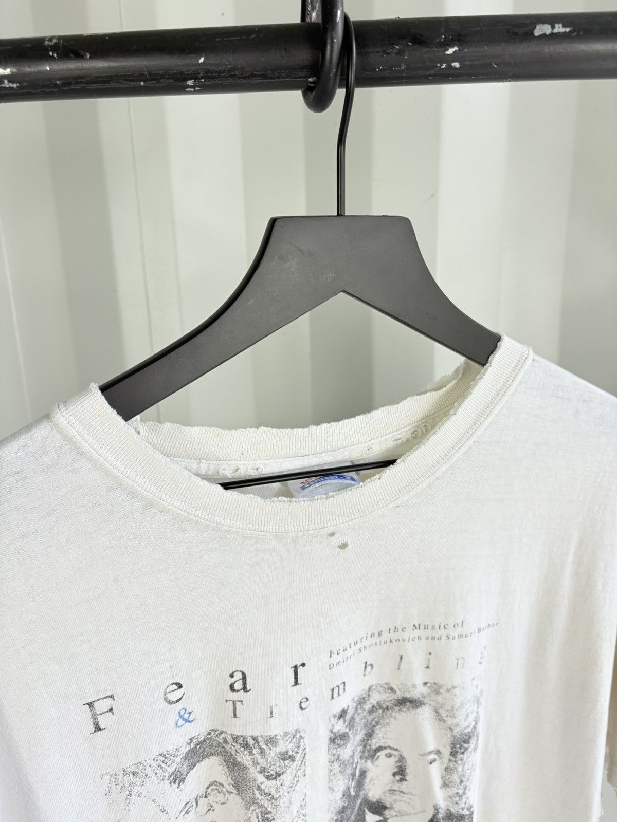Vintage Thrashed Fear Trembling Faded Distressed Shirt ERD GRUNGE Size US XL / EU 56 / 4 - 6 Thumbnail