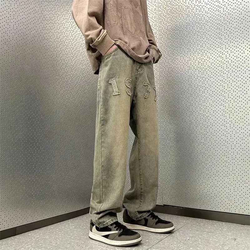 Japanese Brand Retro embroidered loose leg jeans Size US 32 / EU 48 - 1 Thumbnail