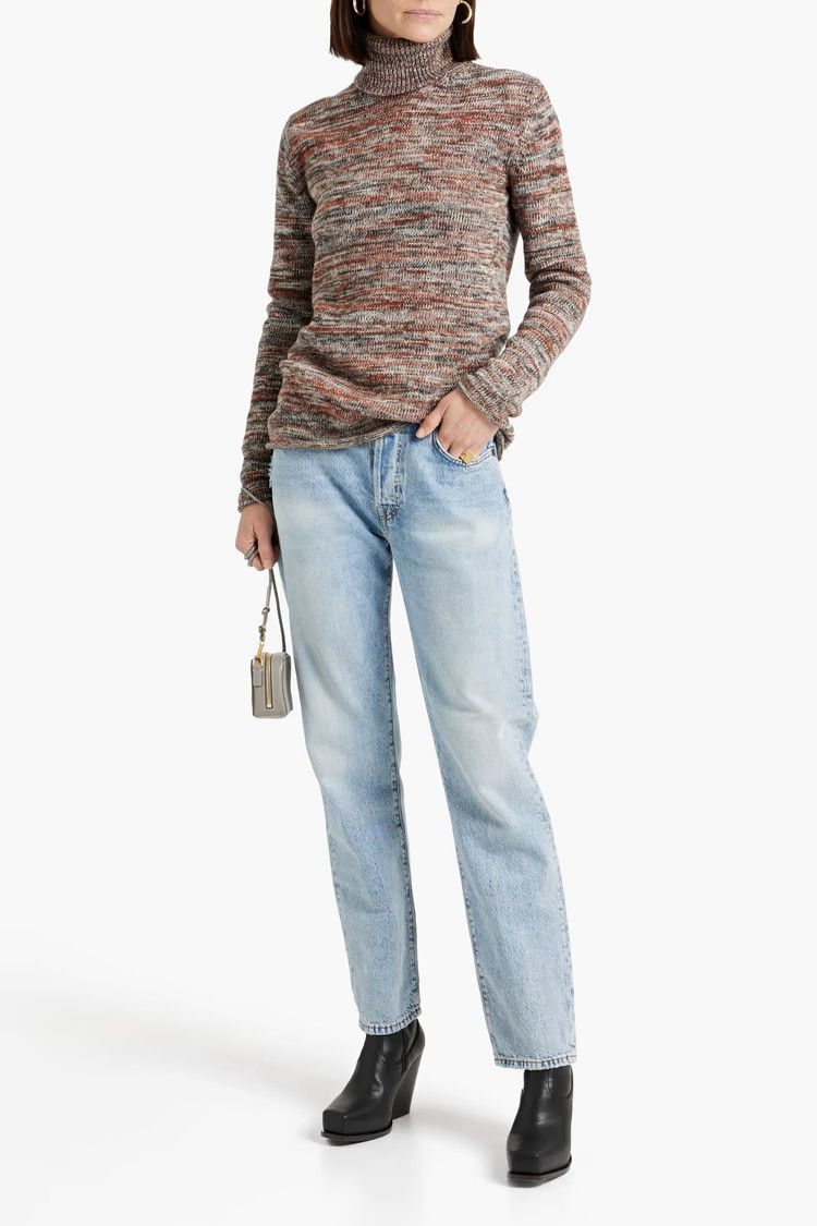 Chloe o1y0825 Cashmere Blend Turtleneck Sweater in Multicolor Size M / US 6-8 / IT 42-44 - 2 Thumbnail