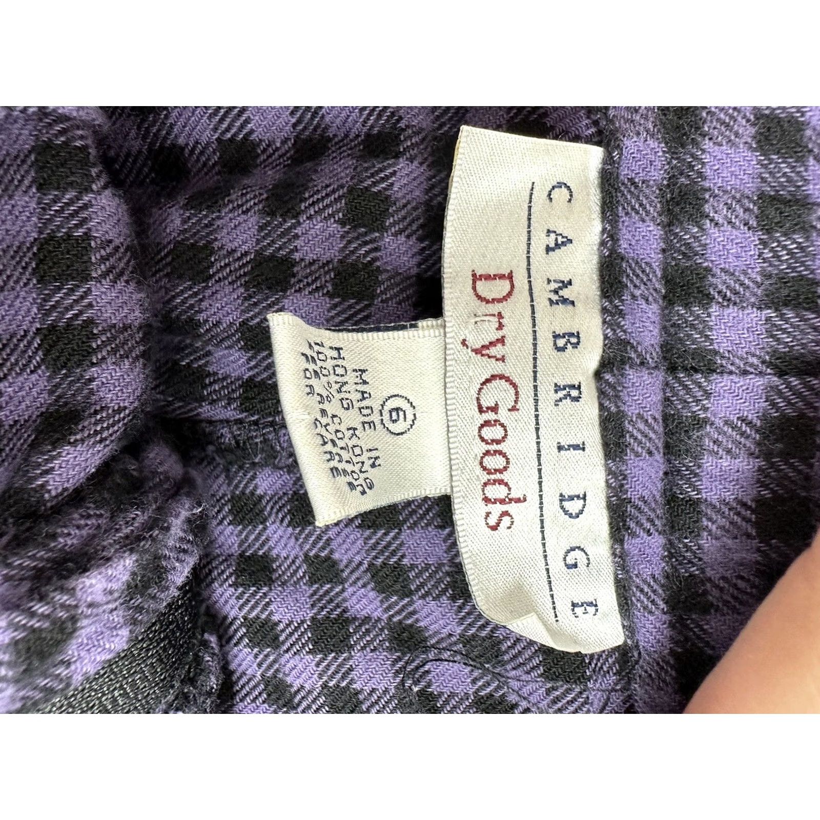 Vintage VINTAGE Cambridge Dry Goods Womens Dress Pants Purple Black Plaid 6 Straight Rise High Waist Comfort 80s 90s Mens Womens Girls Size 28" / US 6 / IT 42 - 7 Thumbnail
