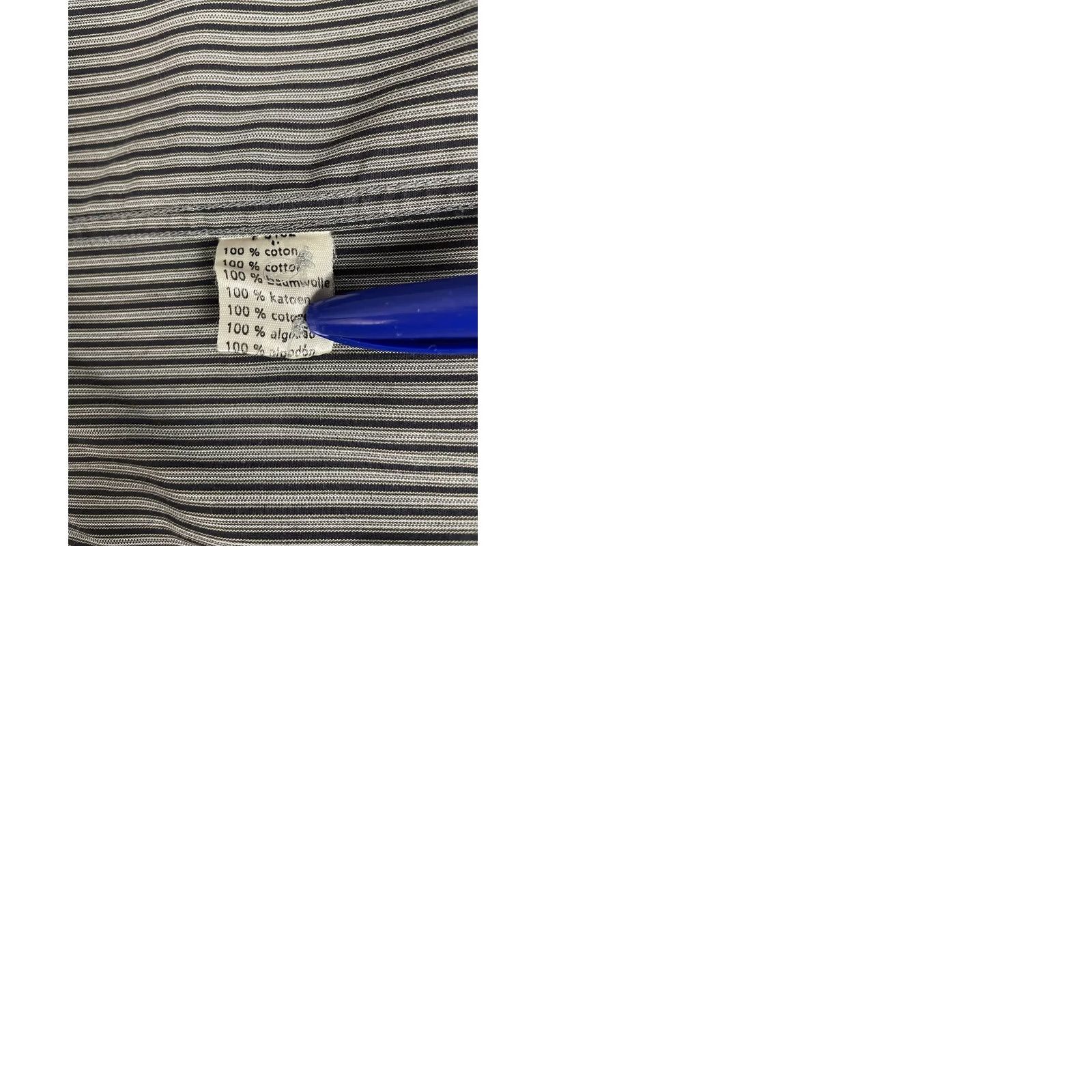 Lacoste Lacoste Shirt Size 38 Gray Striped Cotton Collared Short Sleeve Casual Mens Size US M / EU 48-50 / 2 - 9 Thumbnail