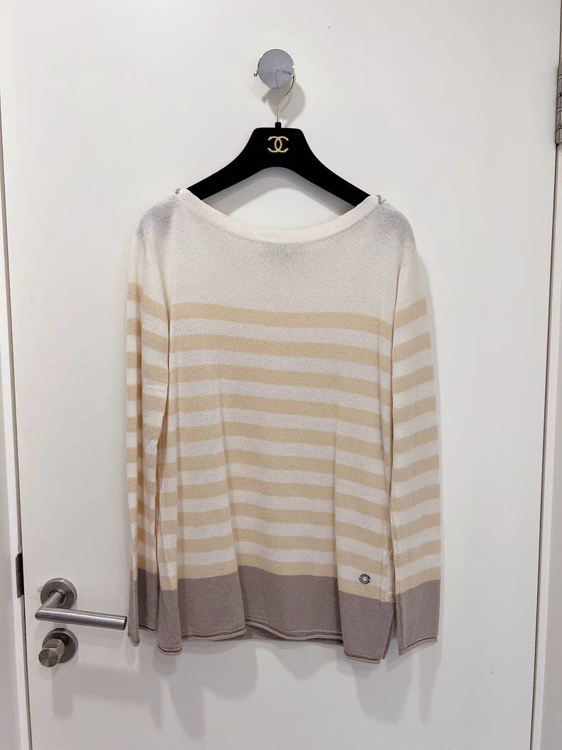 Loro Piana Loro Piana Striped A-necked knit sweater 2506-Nextarrow Size XS / US 0-2 / IT 36-38 - 1 Thumbnail