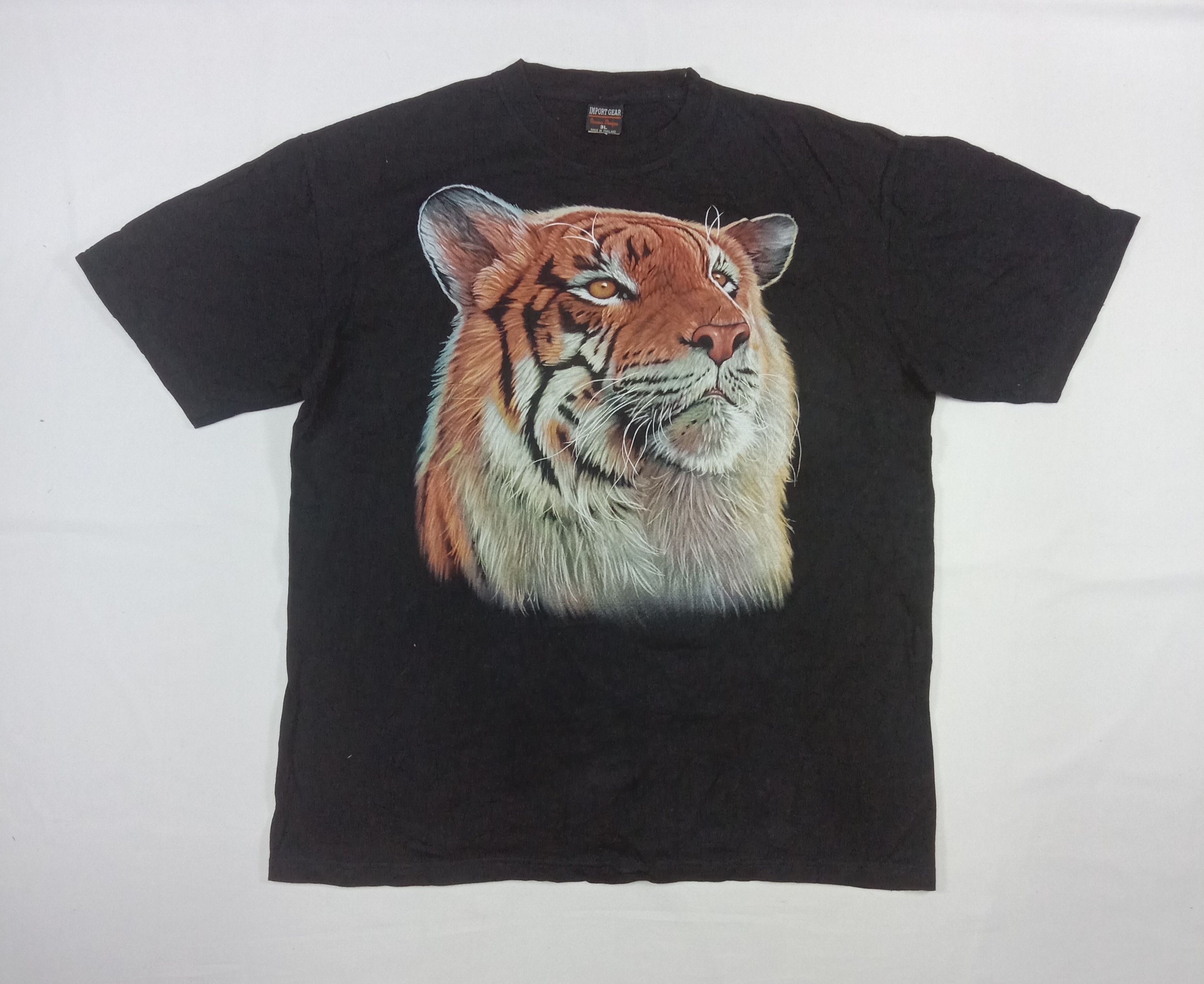 Habitat Vintage Import Gear Tiger Head Over Printed T Shirt Size US XXL / EU 58 / 5 - 1 Thumbnail