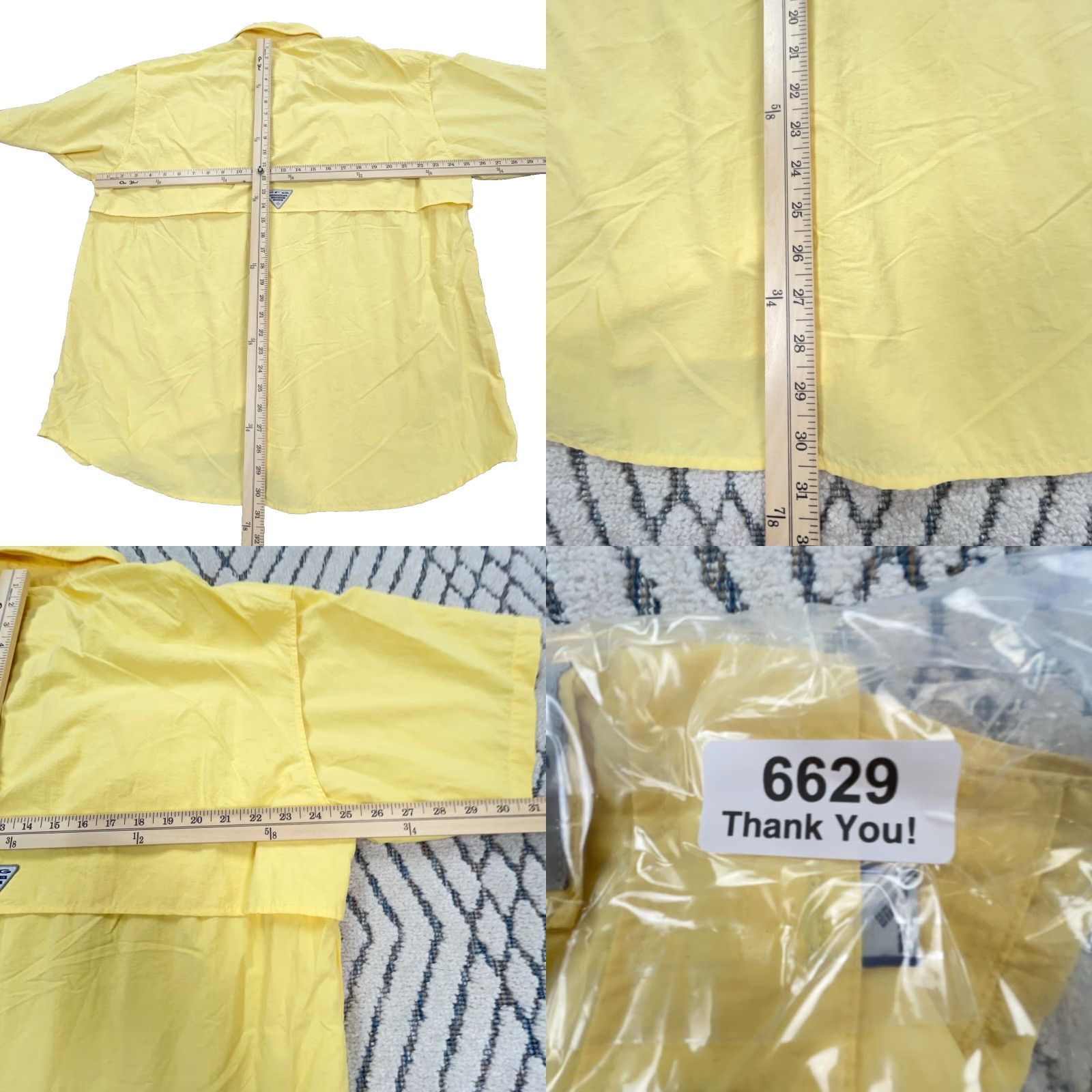 Vintage Columbia PFG Shirt Men Large Yellow Button Up Camp Outdoors Performance Nylon Size US L / EU 52-54 / 3 - 8 Thumbnail