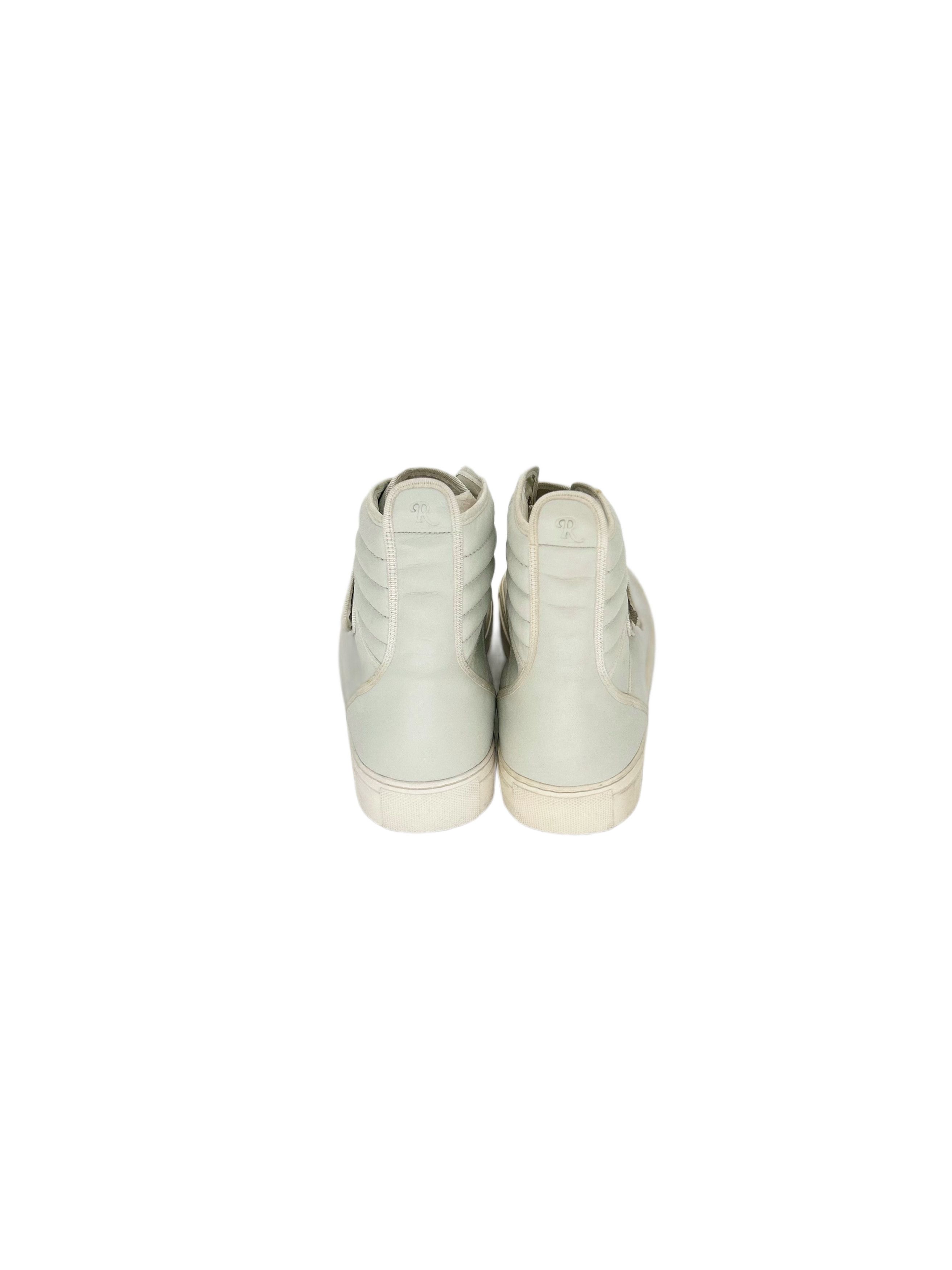 Raf Simons Raf Simons White Velcro Strap High Top Trainers Size US 7 / EU 40 - 3 Thumbnail