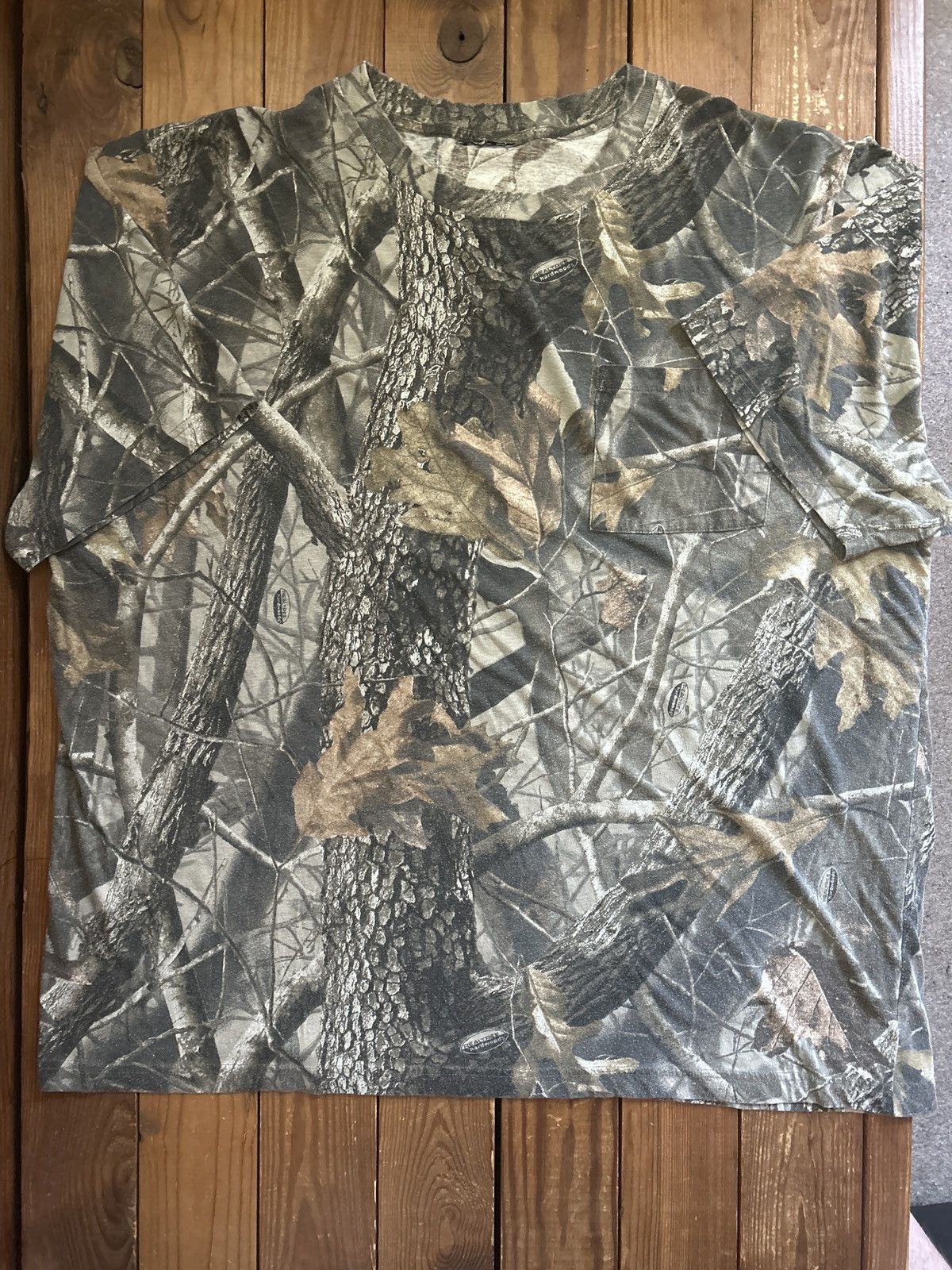 Realtree × Vintage Vintage 90s Y2K Real Tree Camo Pocket Tee Shirt Size US XXL / EU 58 / 5 - 1 Thumbnail