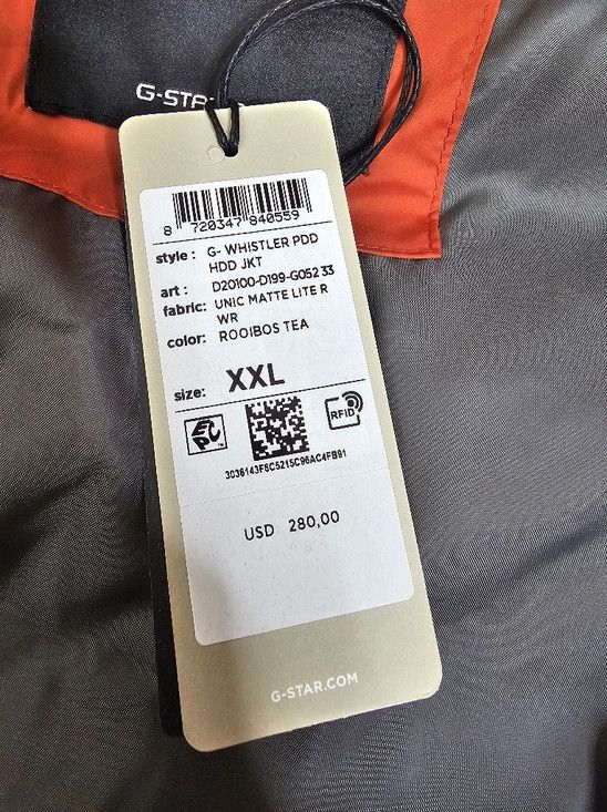 G-Star G-Star Raw G-Whistler Padded Hooded Puff Jacket Orange Size US XXL / EU 58 / 5 - 7 Thumbnail
