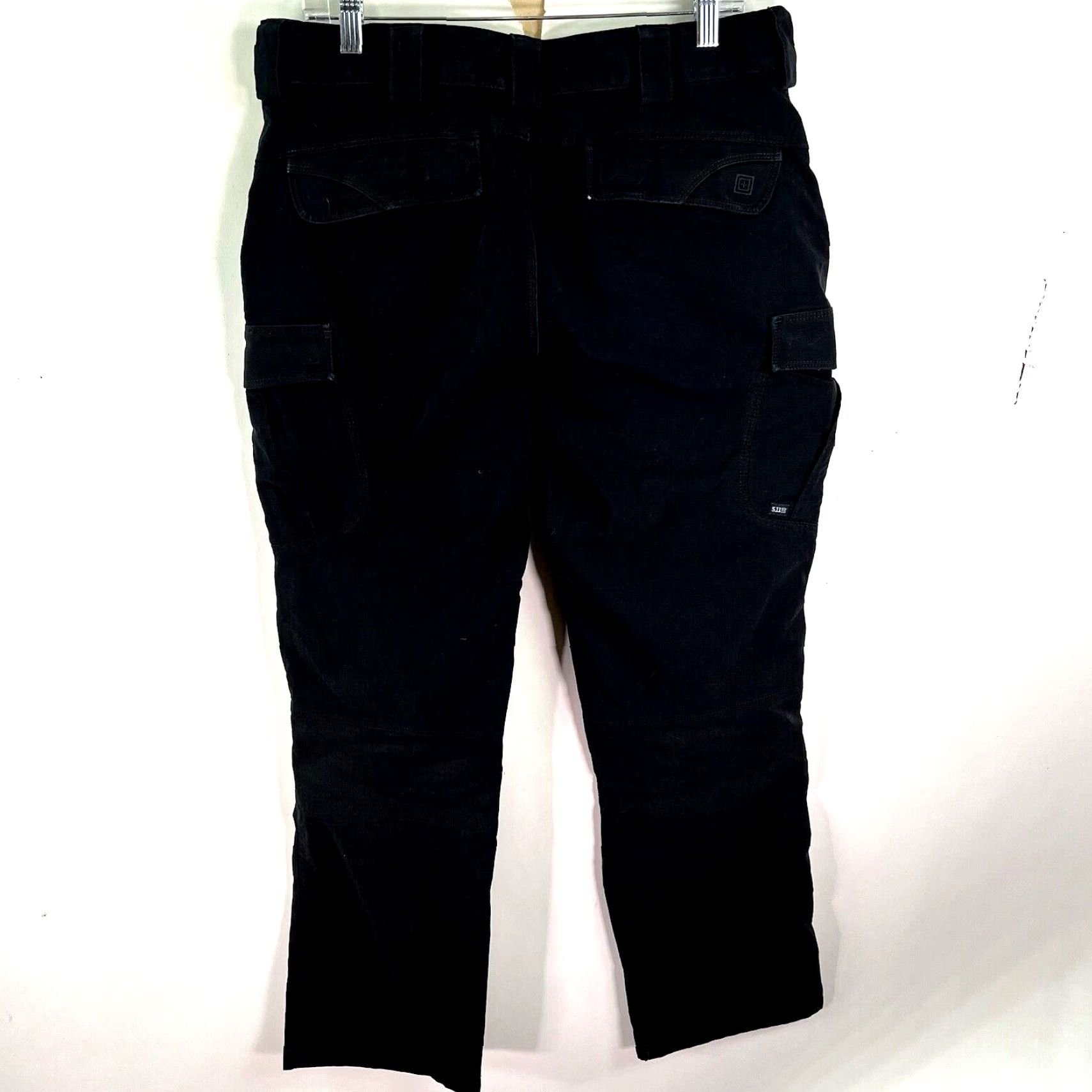 Vintage 5.11 Tactical Full Cargo Double Knee Pants Mens 34 X32 Black Ripstop Jeans Cargo Pocket 5-Pocket Design Regular Mens Size US 34 / EU 50 - 4 Thumbnail