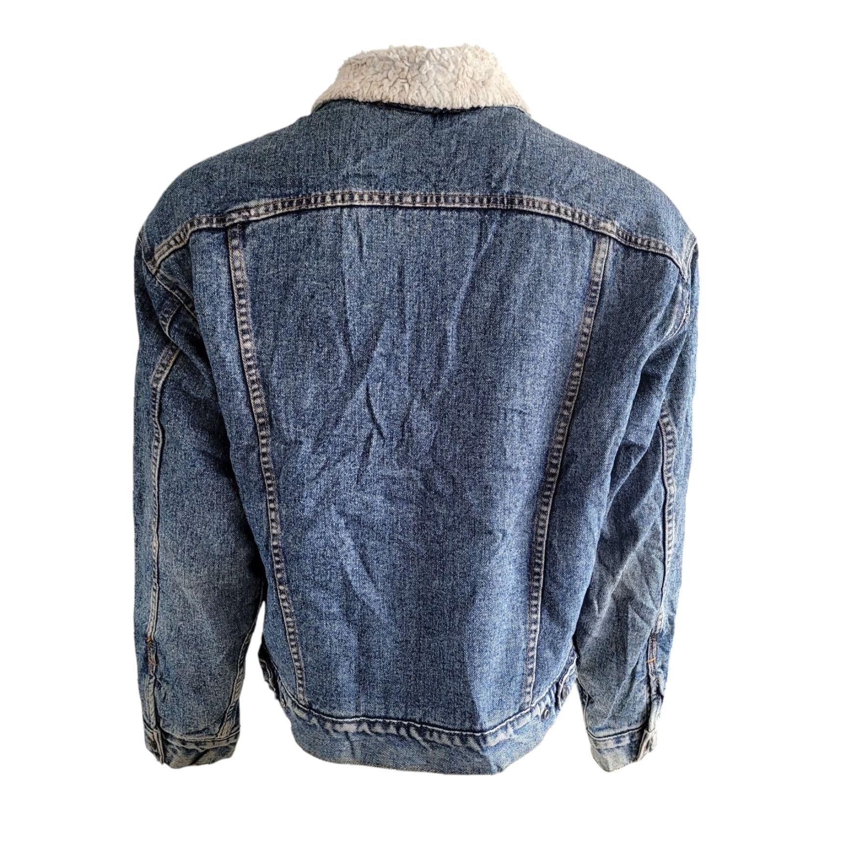 Levi's Levi’s AUTHENTIC Sherpa Denim Trucker Jacket - Made in USA - Size M - Men’s Blue Sherpa-Lined Trucker Jacket Size US M / EU 48-50 / 2 - 3 Thumbnail