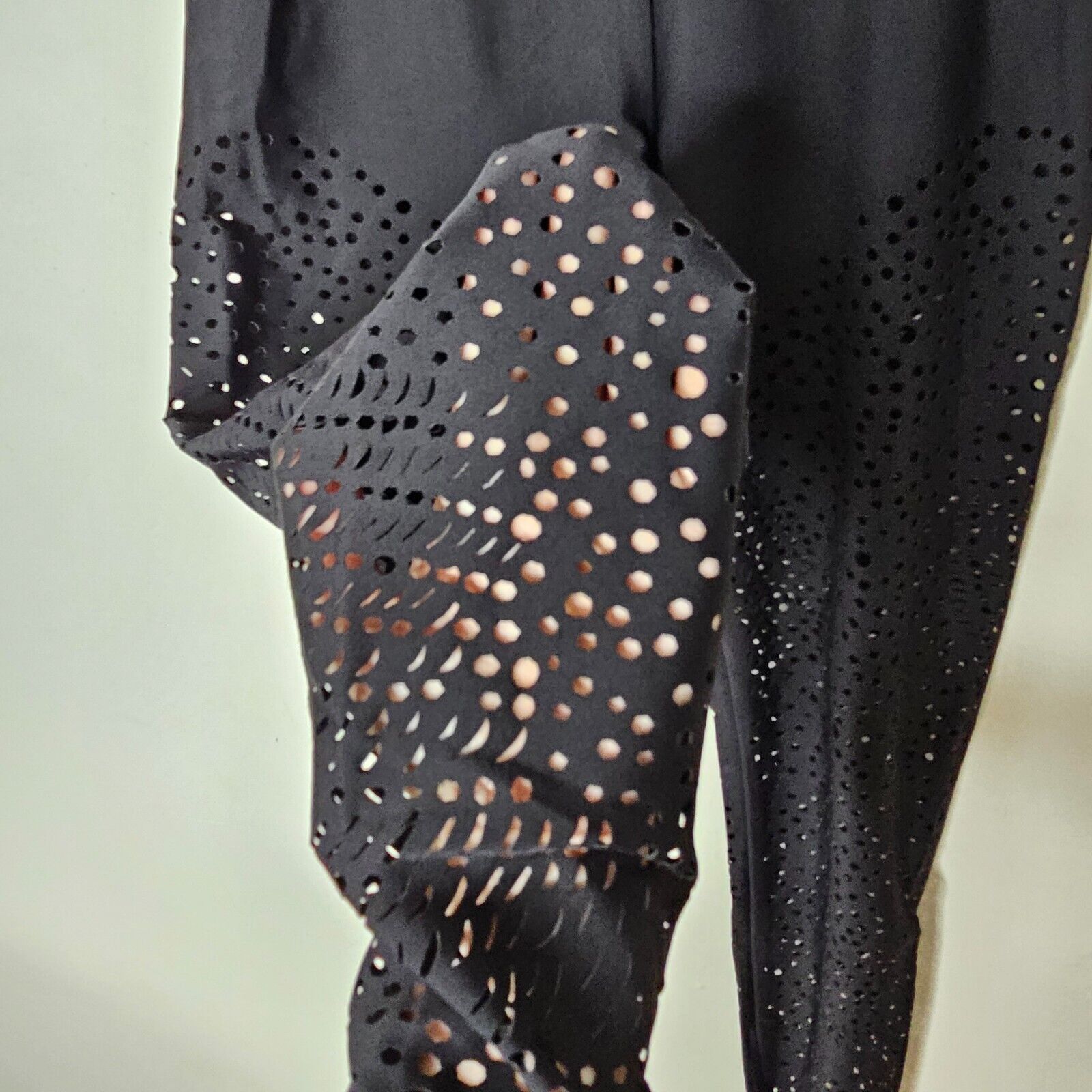 Other Willow Jet Black Laser Cut High Waist Legging Pants Medium Size 30" / US 8 / IT 44 - 2 Thumbnail